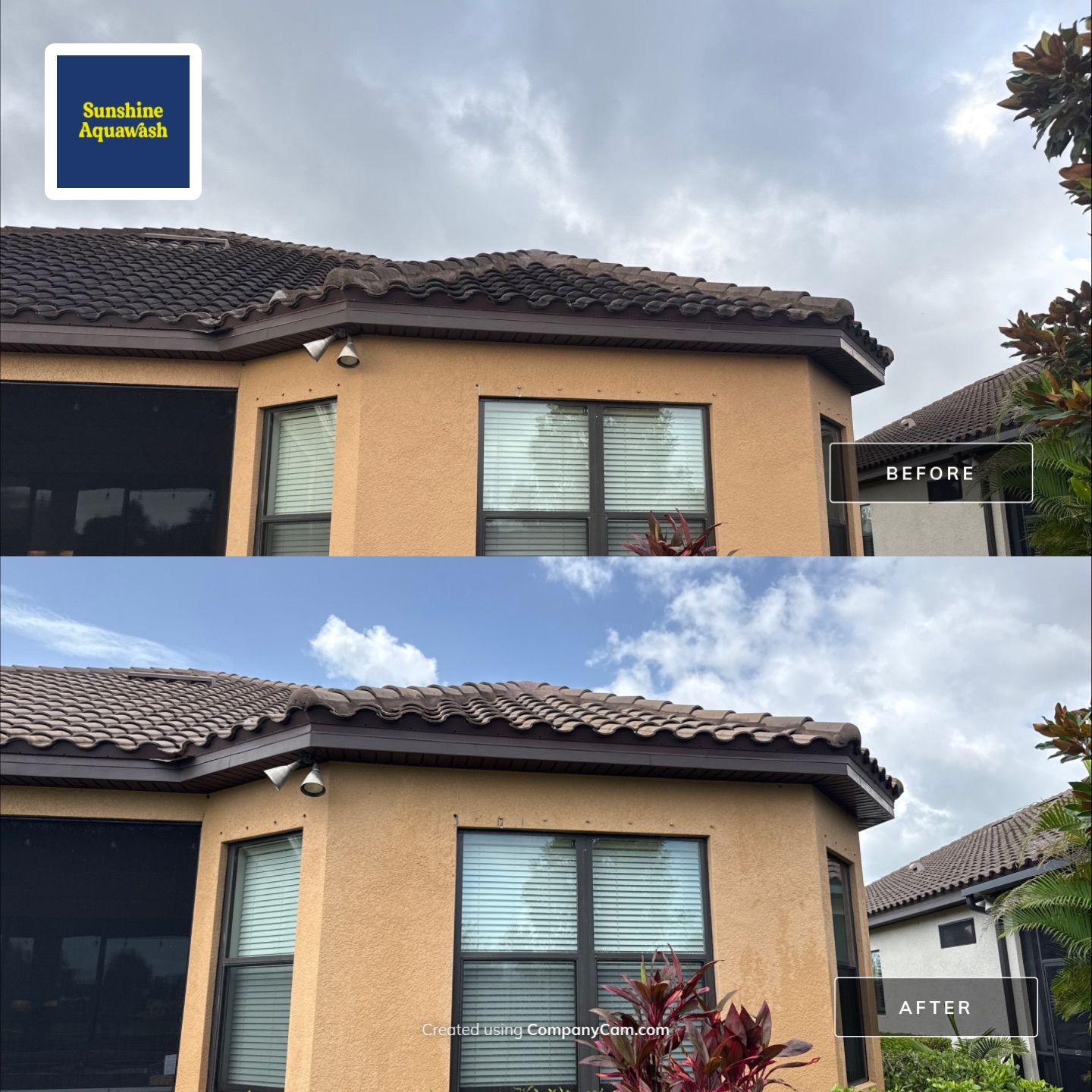 Tile Roof Cleaning & Paver Driveway Restoration – Artisan Lakes Esplanade, Palmetto, FL by Sunshine AquaWash