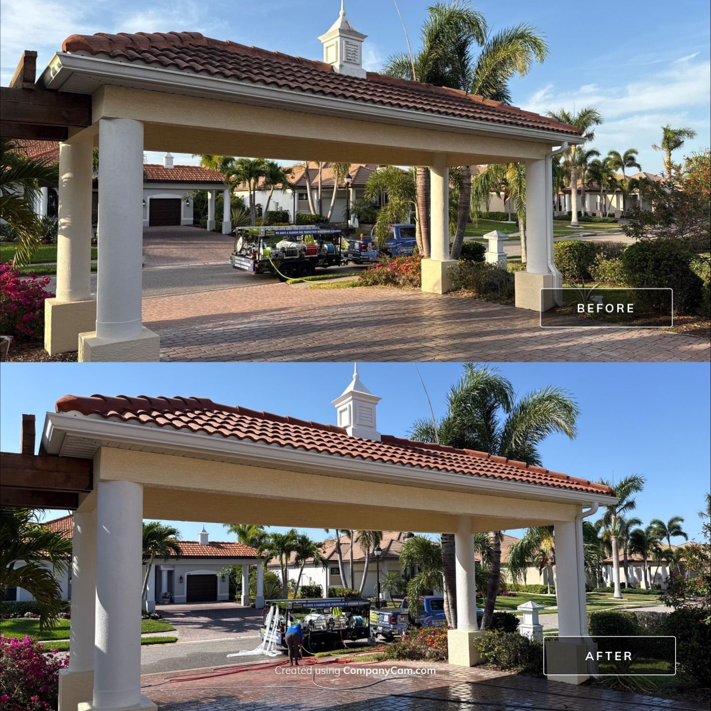 Roof Cleaning & Gutter Brightening | The Inlets Community | Manatee River | Bradenton, FL by Sunshine AquaWash