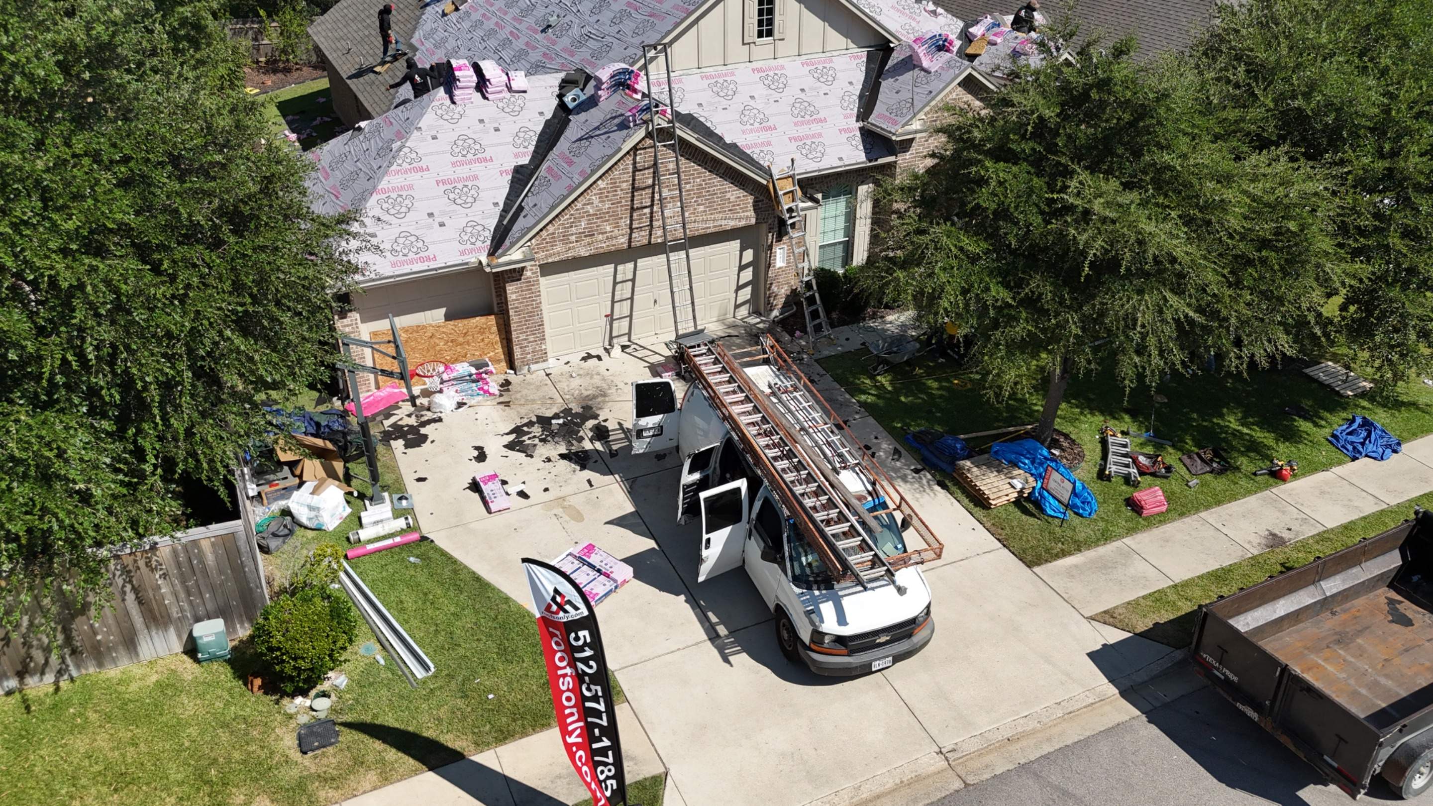 Residential Asphalt Shingle Roof Replacement and Solar Fan Installation by RoofsOnly.com