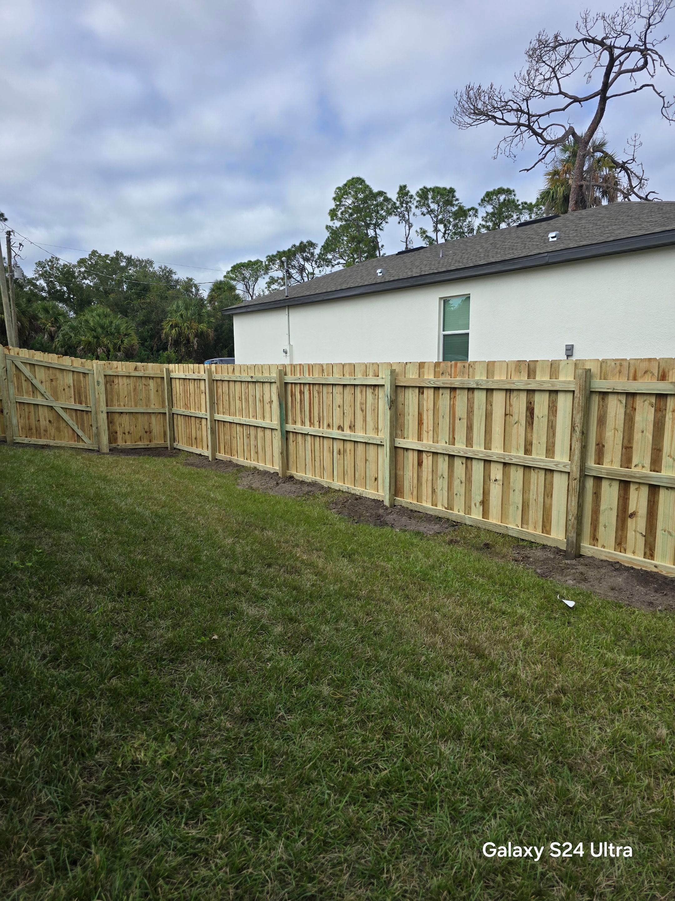 Wood Fence Install in North Port by True Fence LLC