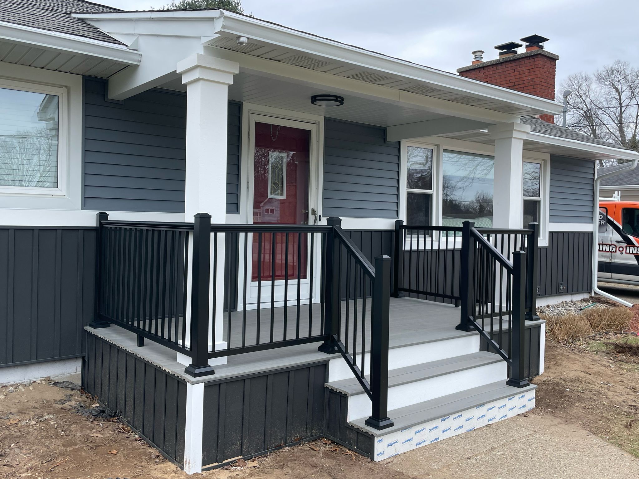 Siding, Front and Back Porch  by Avalon Roofing and Exteriors
