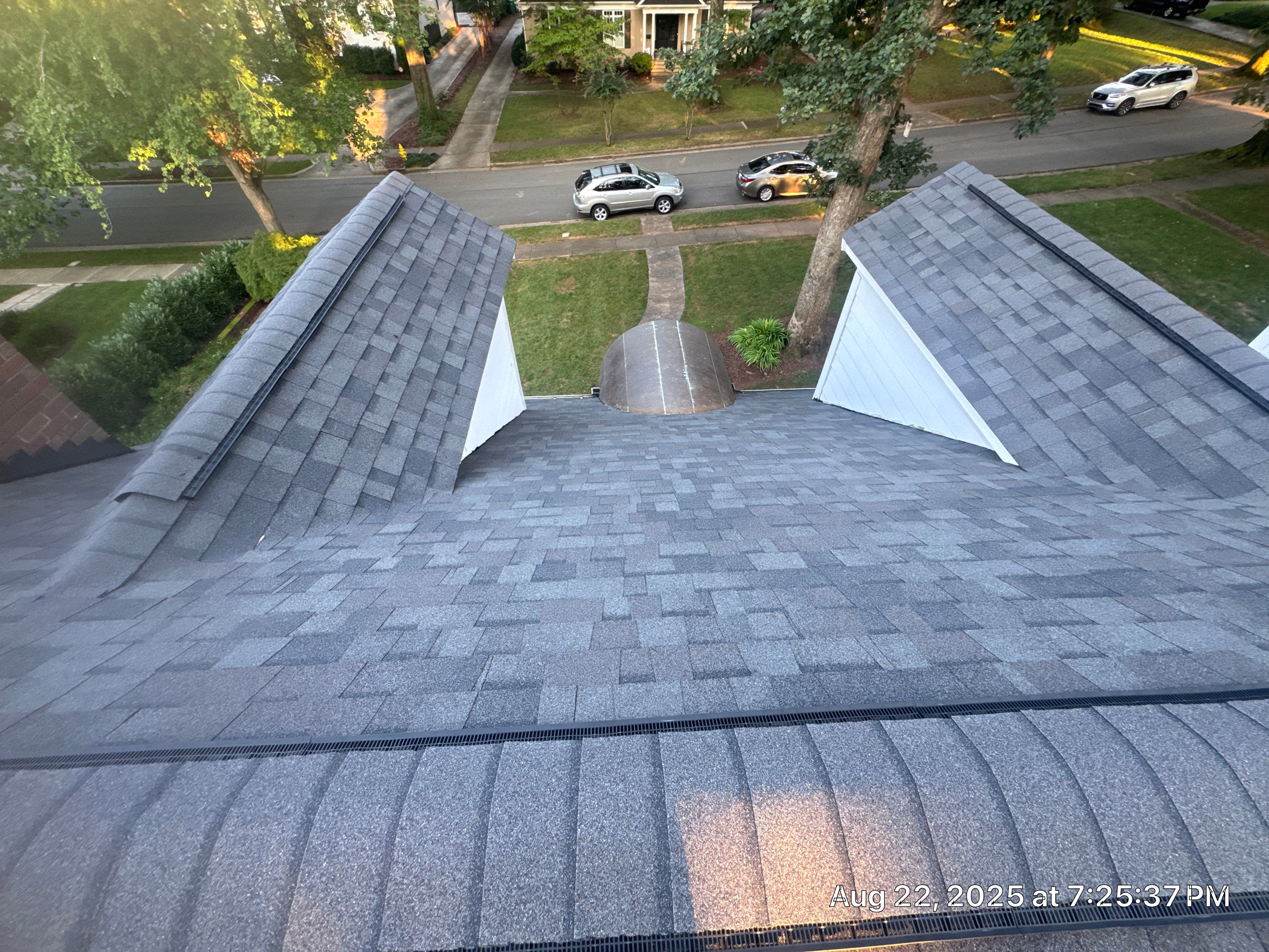 Full Roof Replacement with Owens Corning Architectural Shingles and EPDM in Charlotte, NC by Merritt Roofing LLC