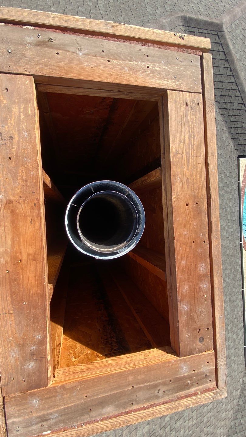 Chimney Cap Replacement  using Custom Fabricated Steel by Lighthouse Roofing