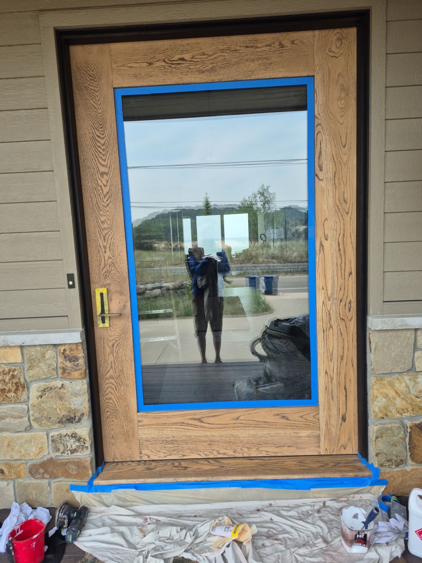 Front Door Refinish – Fresh Stain for a Warm Welcome by Gordon Painting