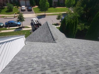 Residential Roofing Installation using Atlas Pinnacle Pristine Hearthstone Architectural Shingles