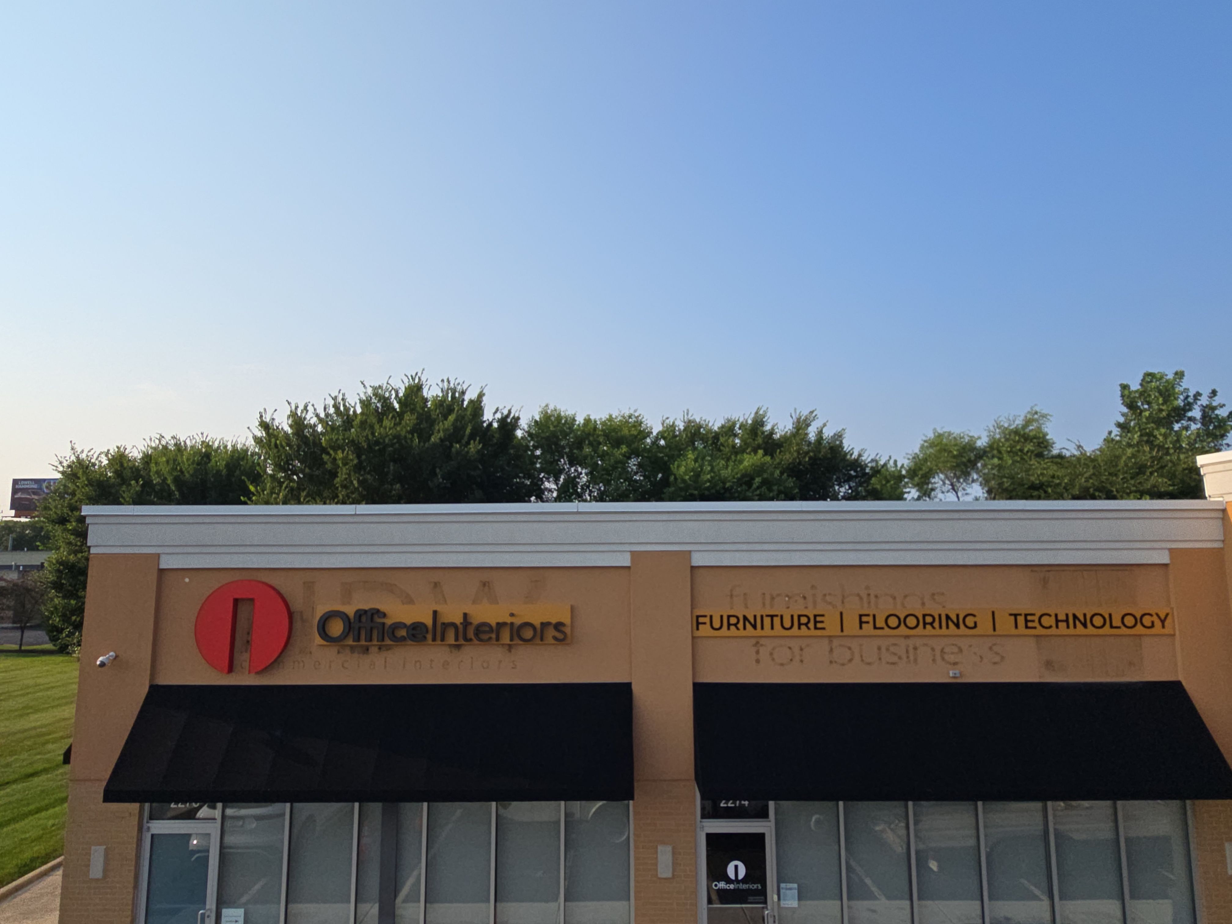 Office Interiors Signage Replacement and LED Channel Letter Installation by Hayes Design co