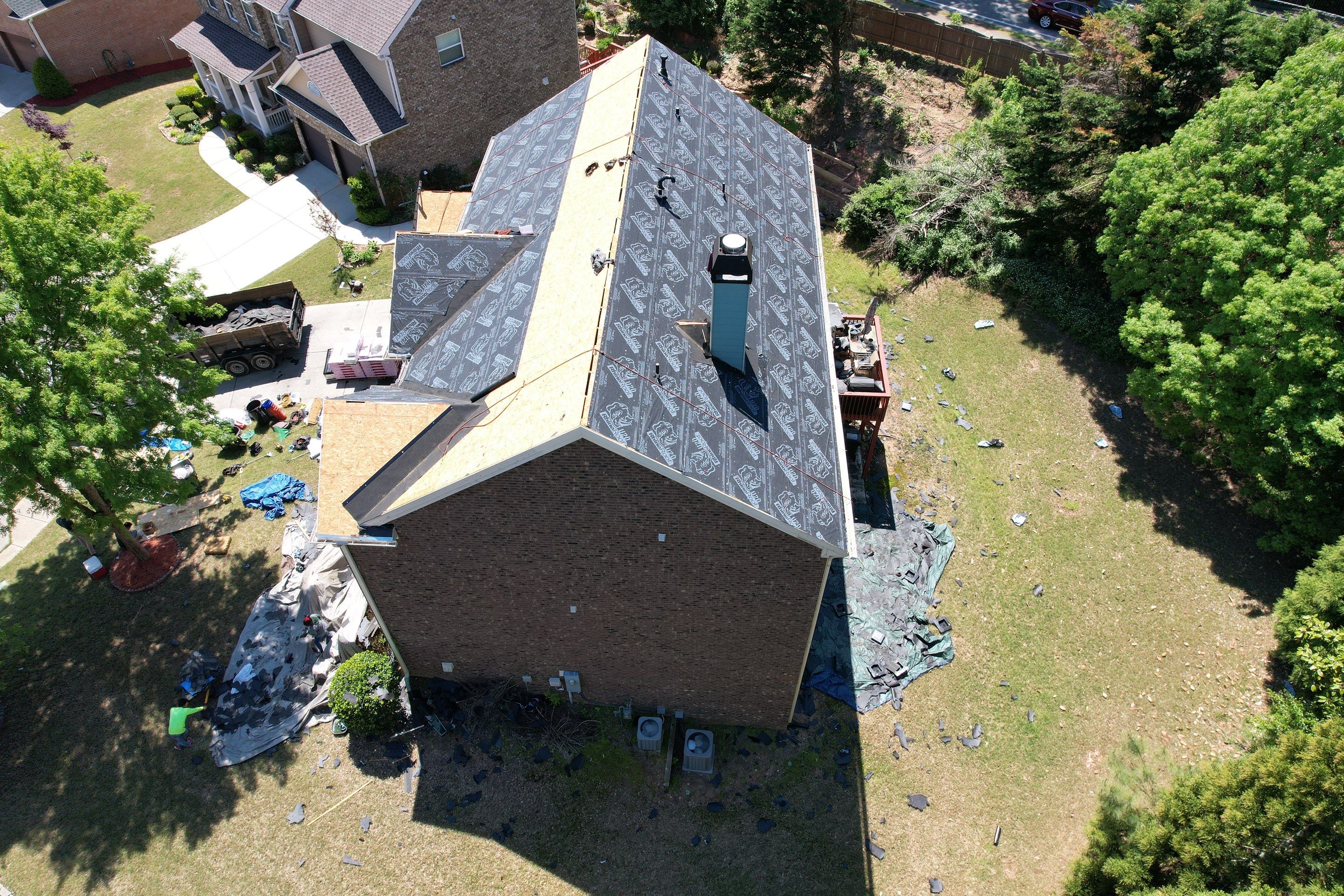 Residential Roofing Installation using Owens Corning Onyx Black by Inspector Roofing and Restoration
