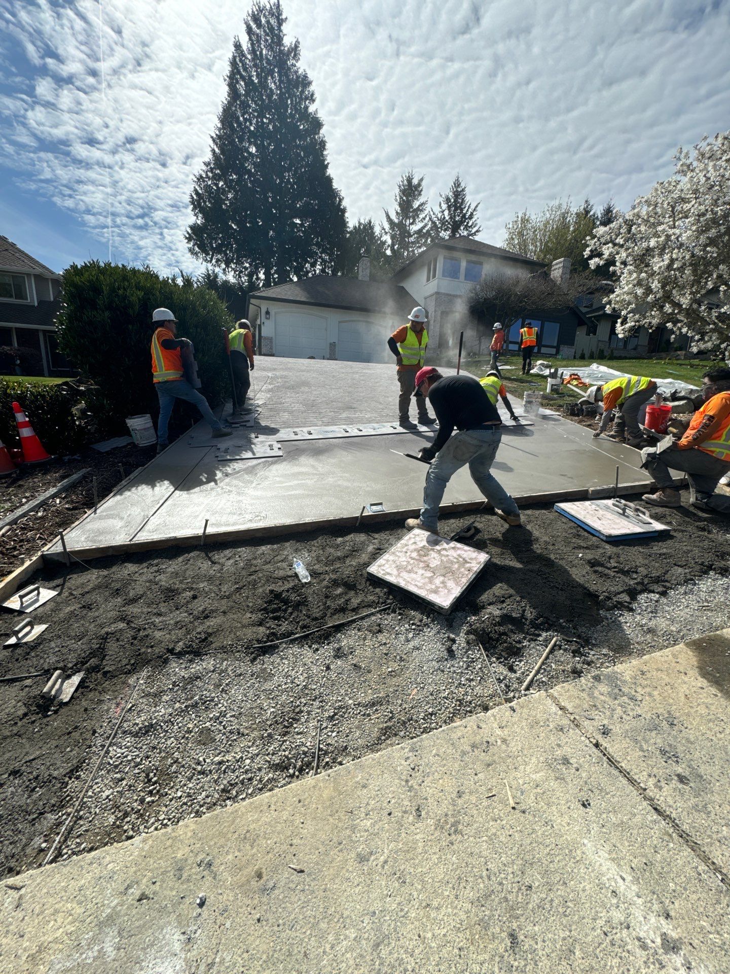 John | Stamped Concrete Driveway Makeover by Jireh Asphalt & Concrete Inc 