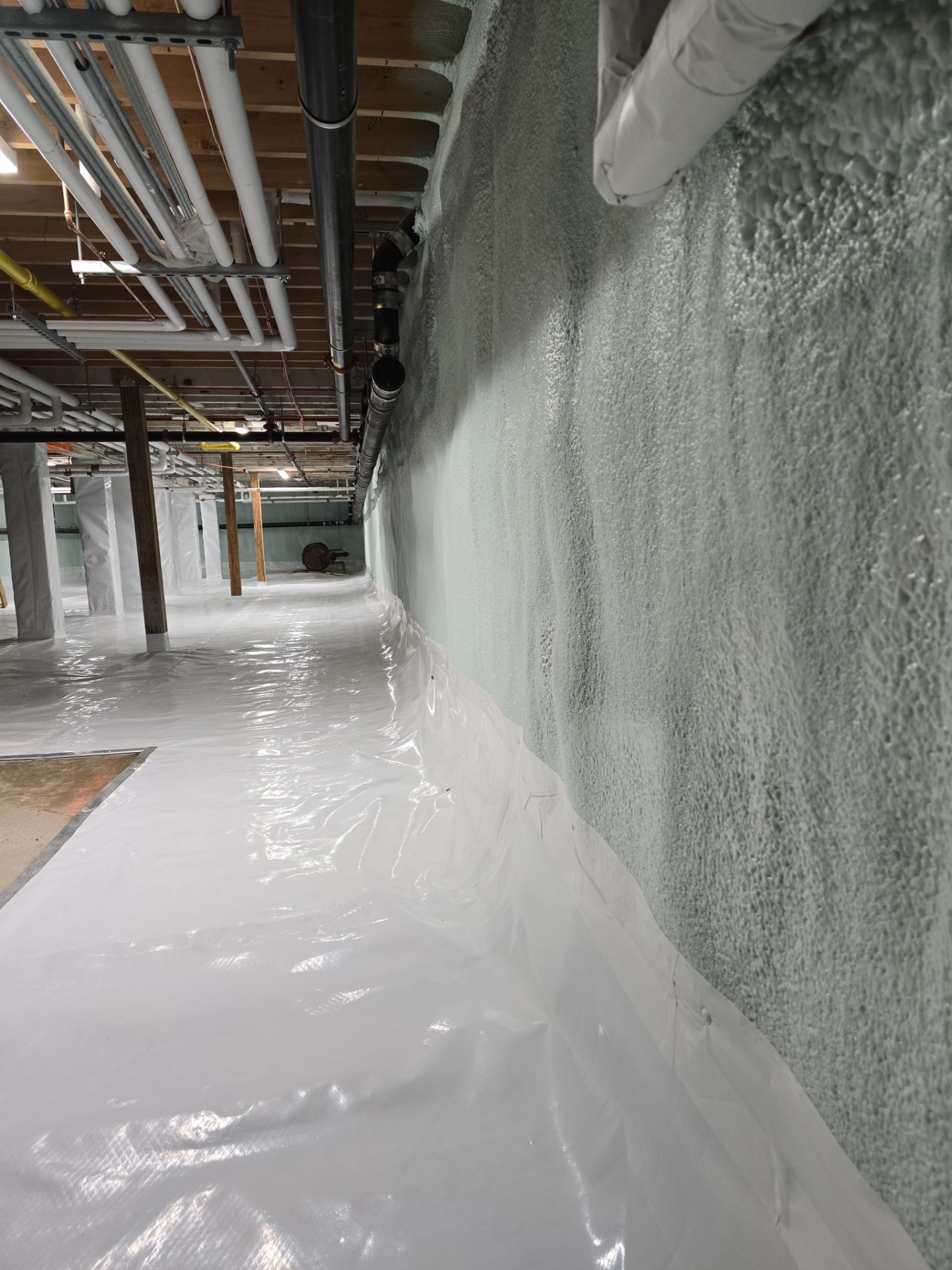 Crawl Space Encapsulation using Closed Cell Spray Foam by NYS Foam & Energy