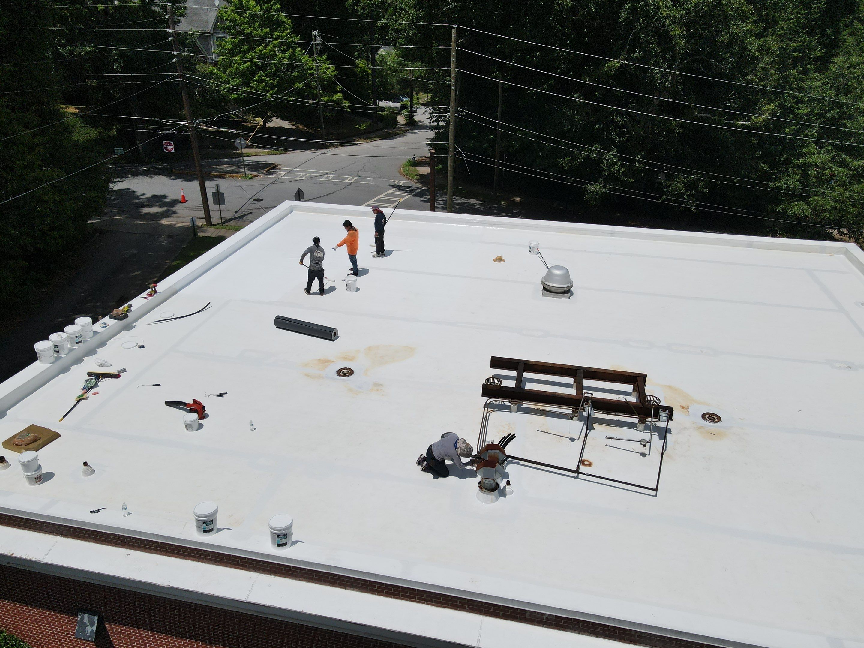 roof coating and partial TPO replacement by Nailed It Roofing & Remodeling LLC
