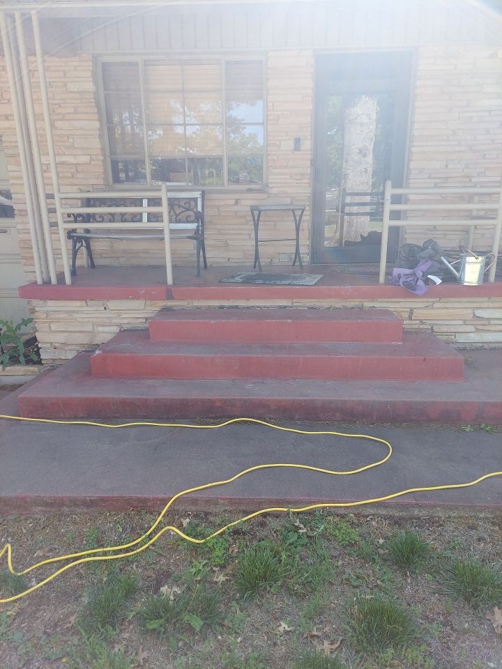 Porch Coating Installation with Mediterranean by Copperhead Coatings