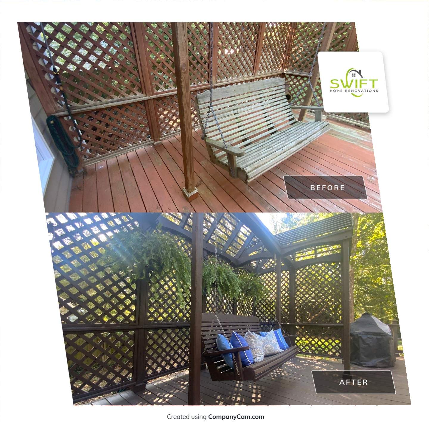 Comprehensive Deck and Screened Porch Staining in Marietta by Swift Home Renovations