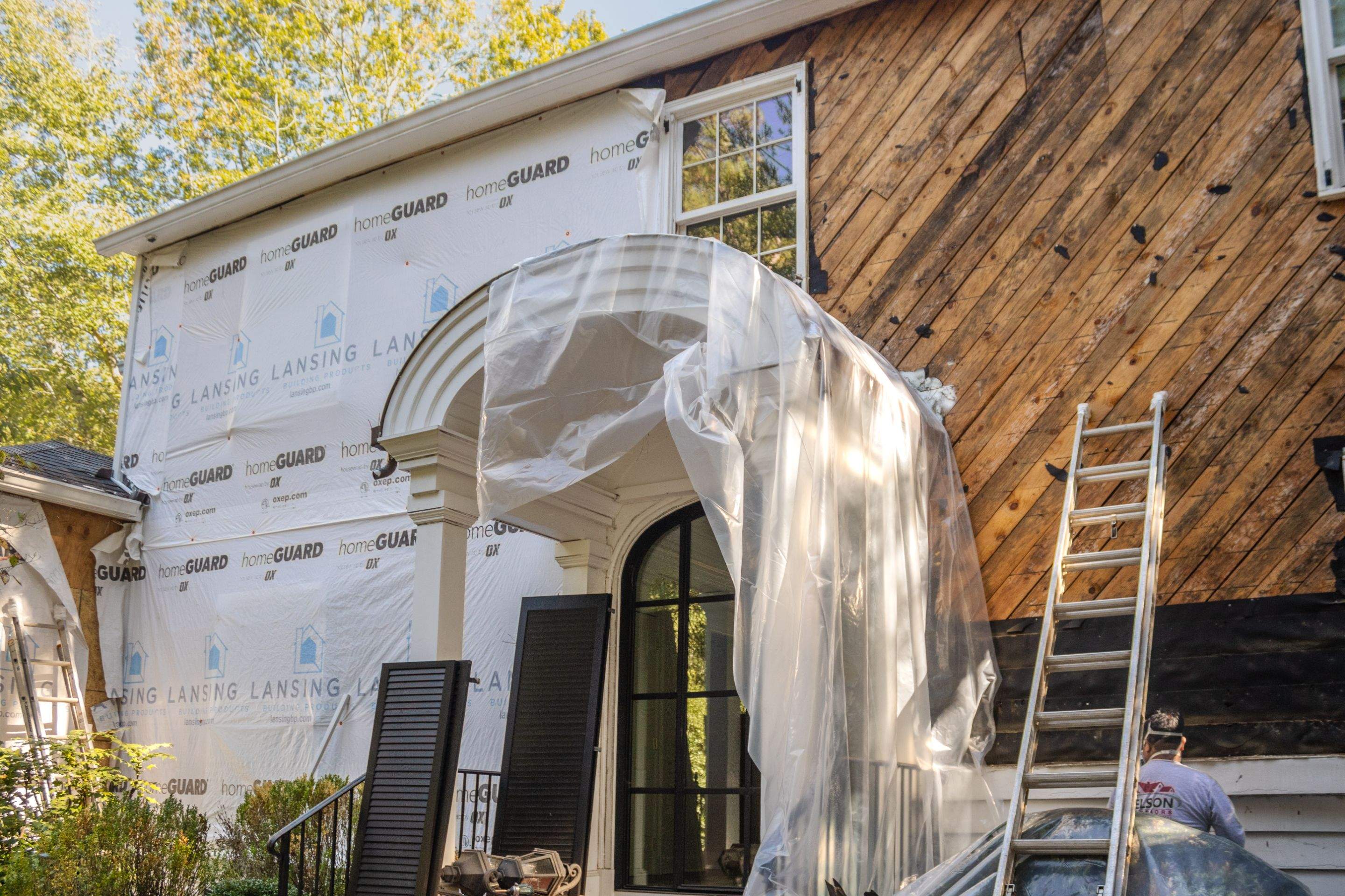 Siding Installation using James Hardie Color Plus Lap Siding by Nelson Exteriors 