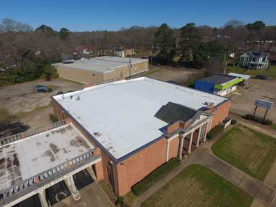 Commercial Roofing Installation using 50 mil PVC