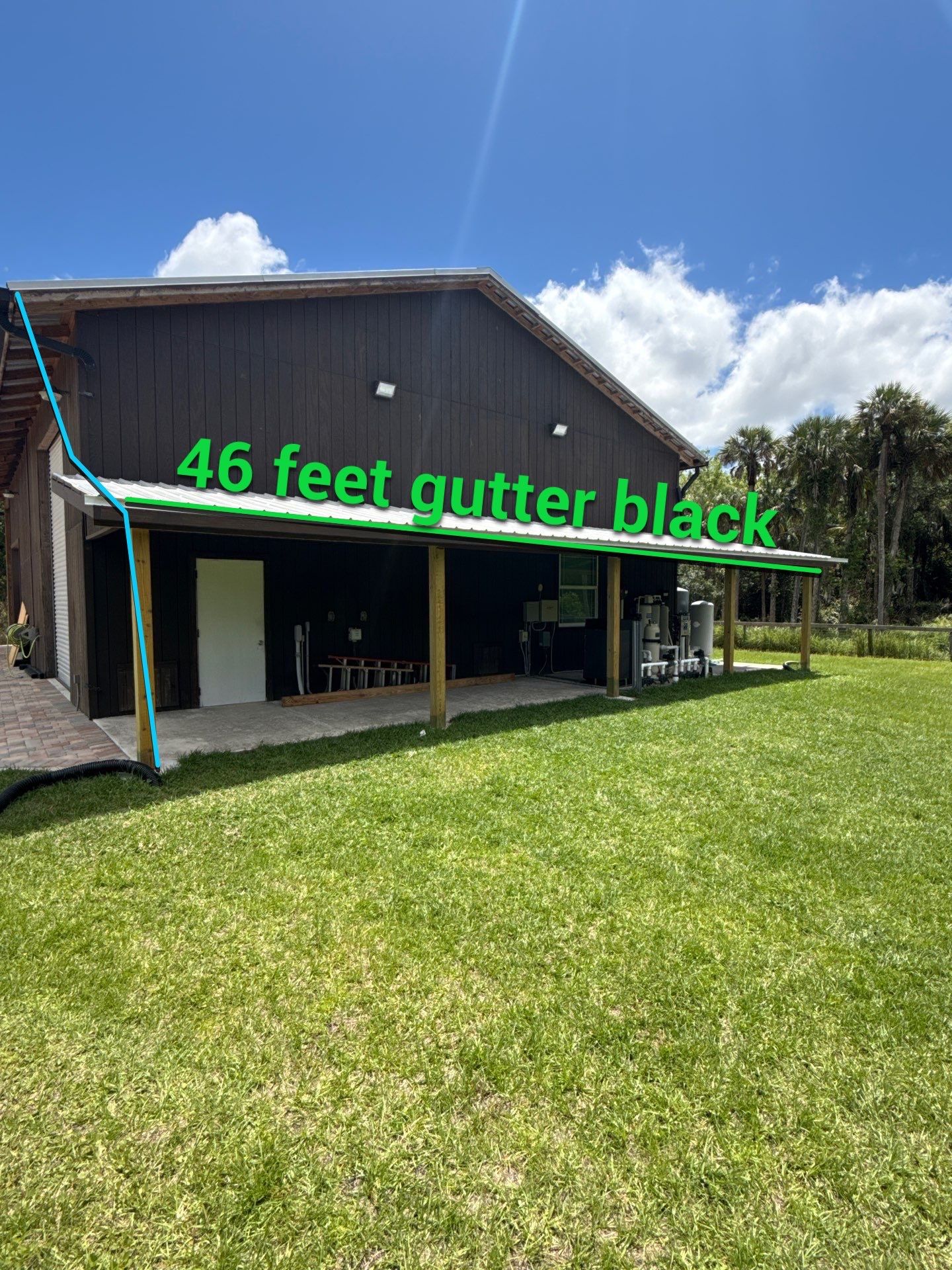 Black K-Style Seamless Gutters in Fort Myers FL by Gutter Professors