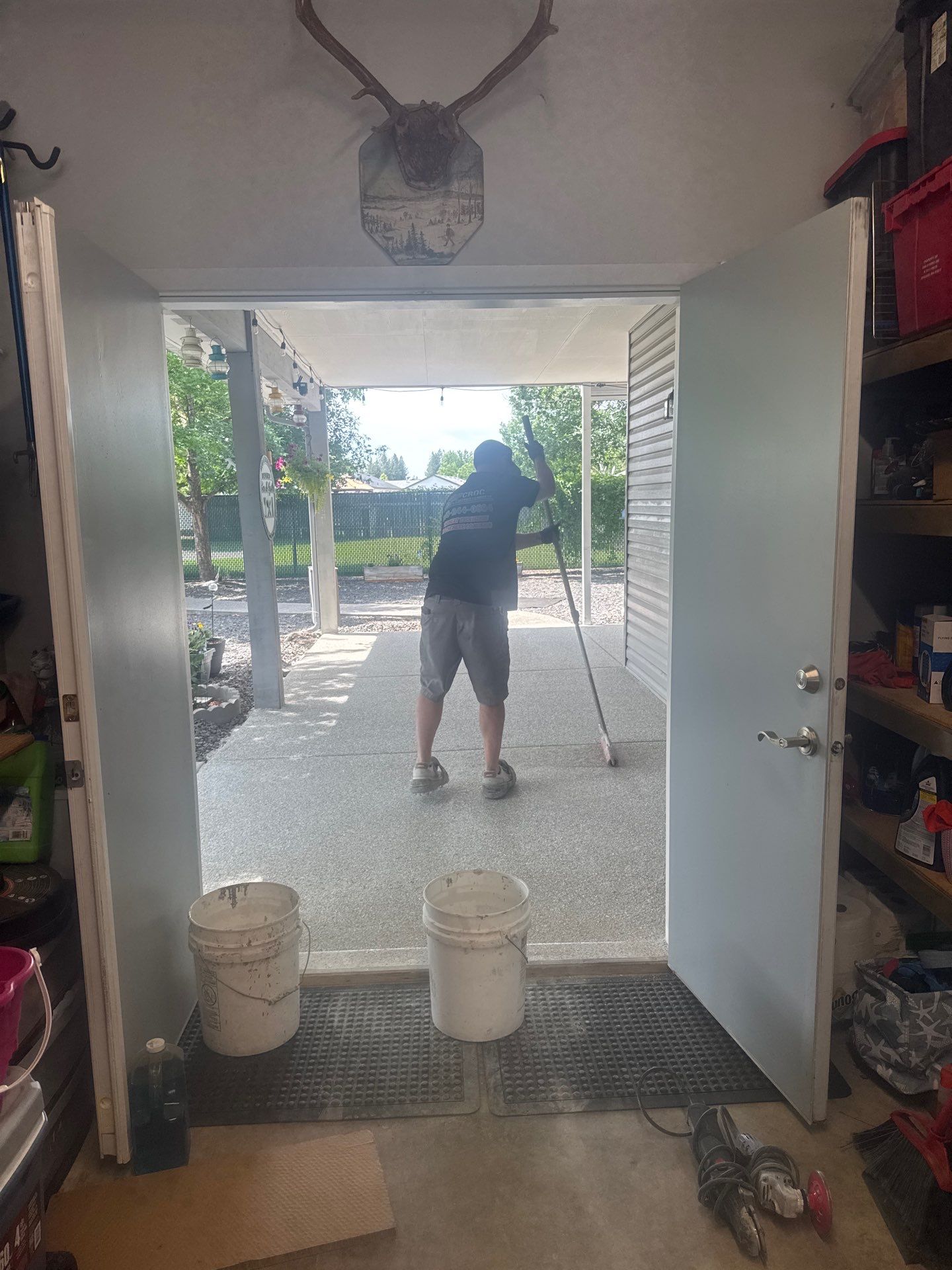 Post Falls Patio and Walkway Transformation with Quartzite Hybrid Finish by Croc Coatings, LLC