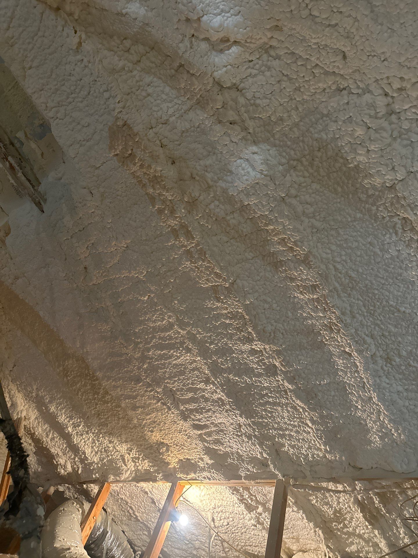 Spray foam insulation removal & re spray by Apex Insulation Solutions