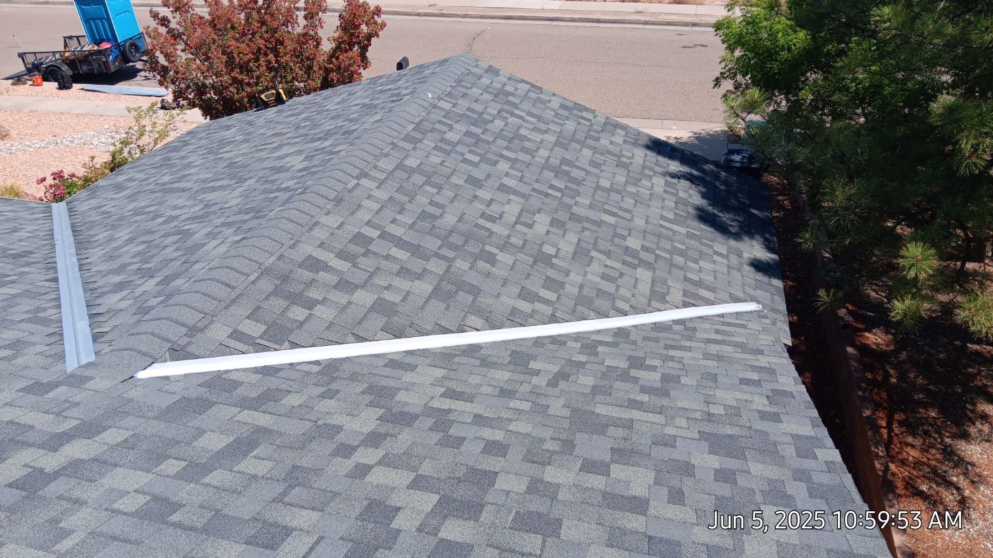 Owens Corning Estate Grey Duration shingle replacement in Albuquerque's Northeast Heights by Doyle Roof Masters Inc