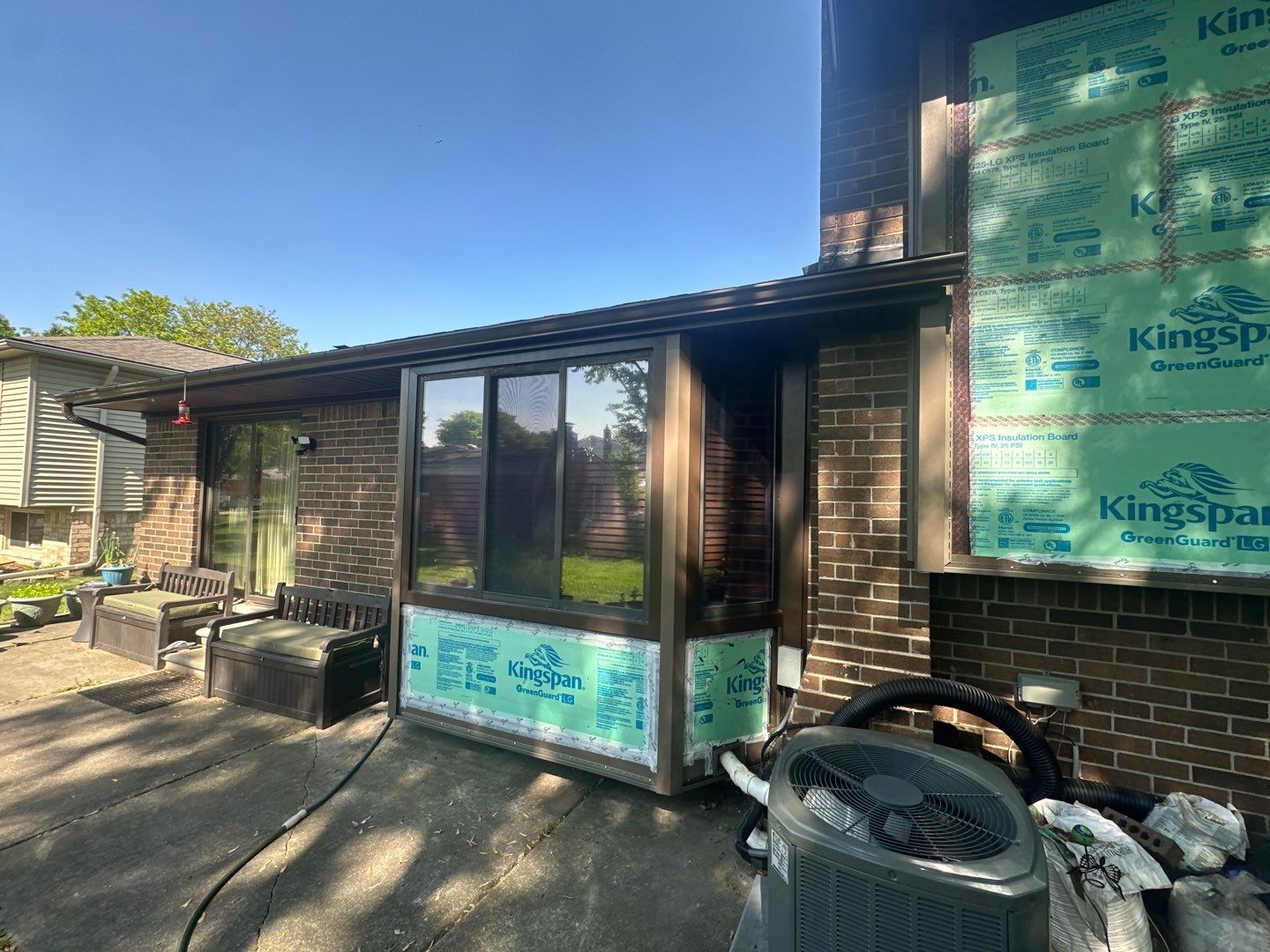 Siding Installation using Ascend 7" Composite Flagship Brown by 180 Contractors