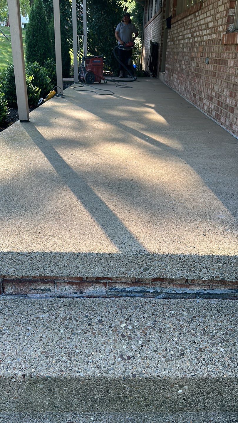 Twilight Garage, Walkway and Porch Project in Pittsburgh by Floors in a Day, Inc