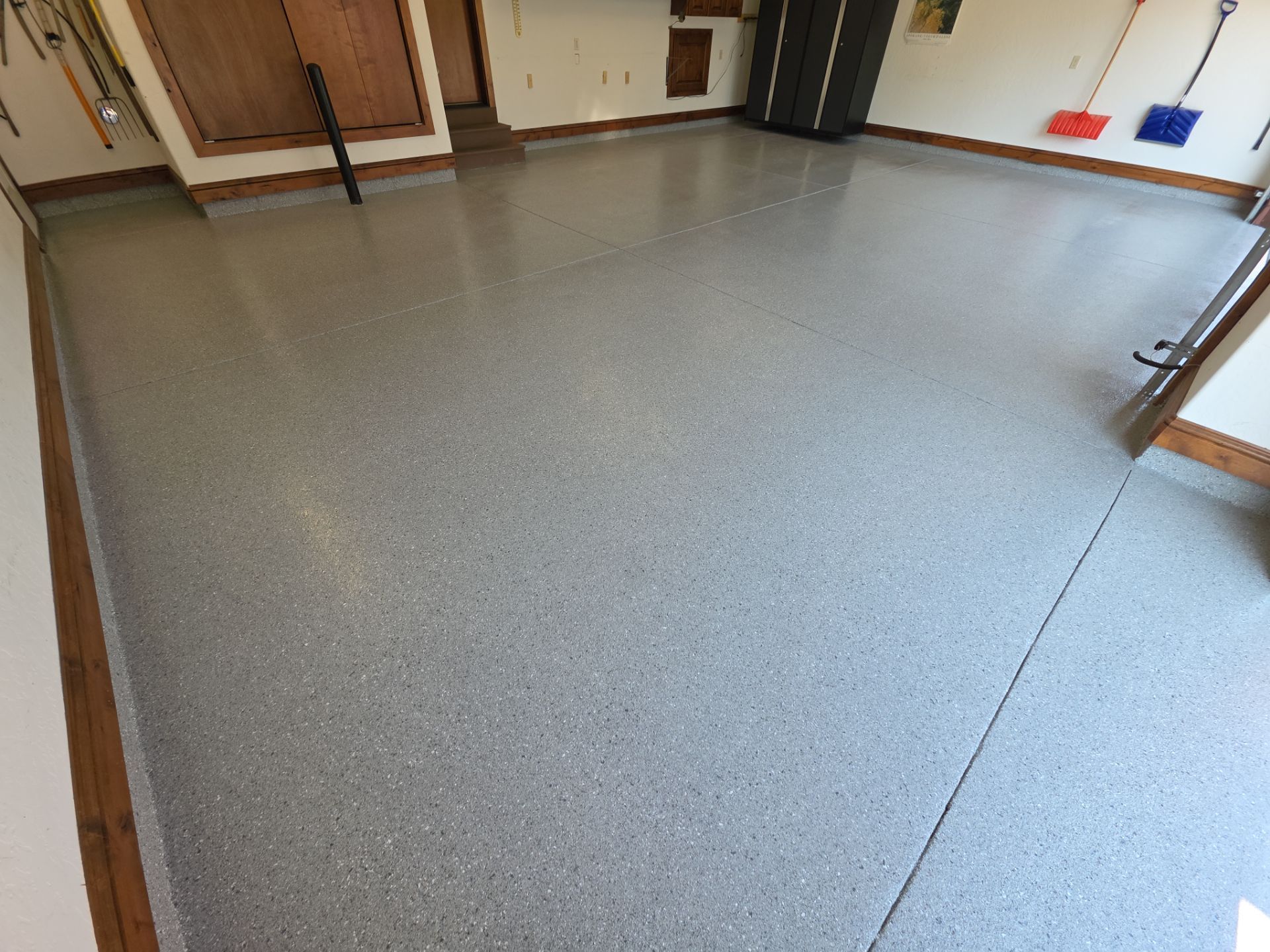 Garage Transformation using Battleship Hybrid by Croc Coatings, LLC