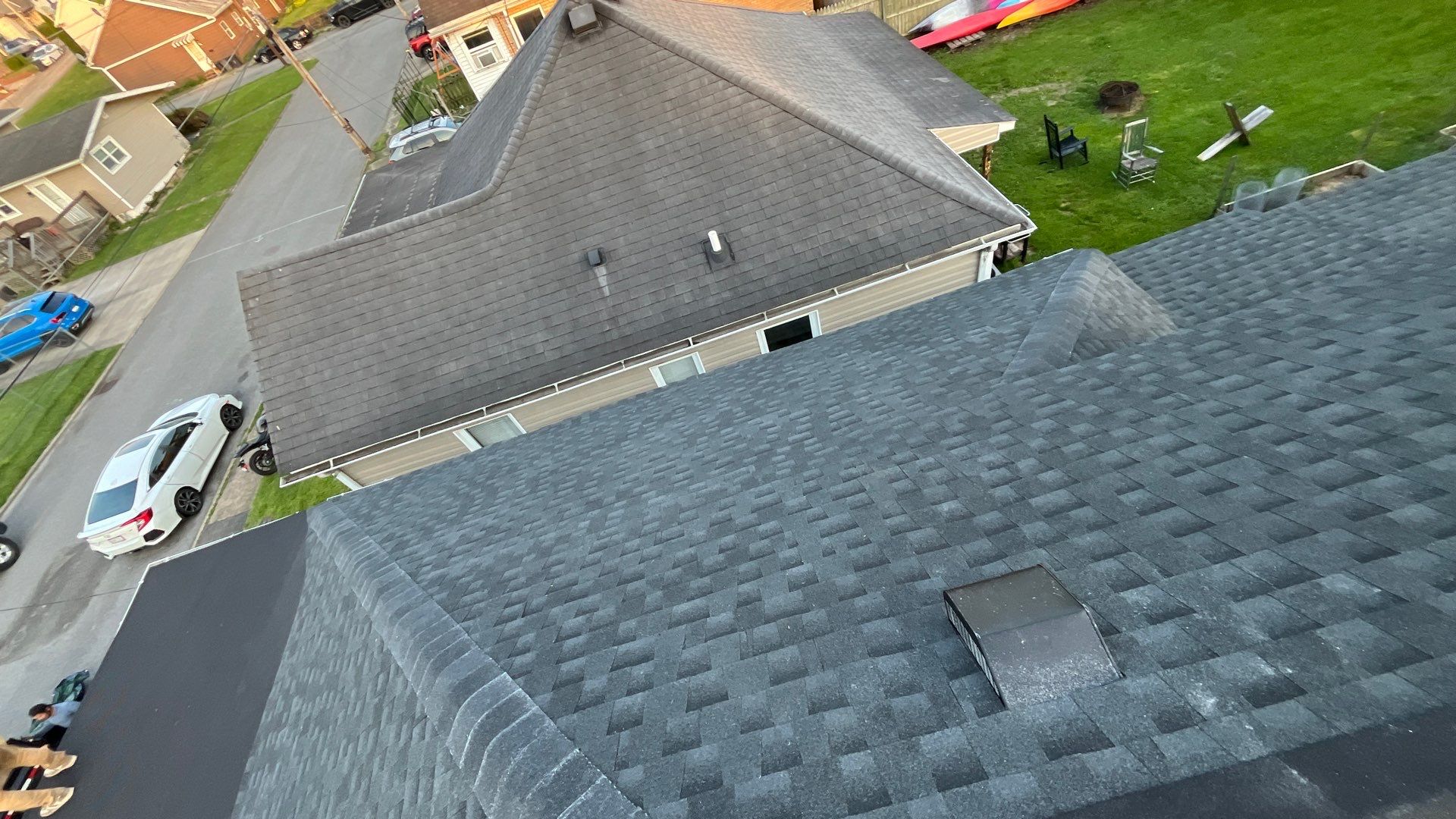 Residential Roofing Installation using GAF Timberline HDZ Charcoal by Rainstoppers Roofing