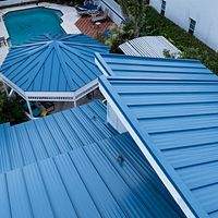 .032 Aluminum 1.5" Mechanical Seam Slate Blue  by Total Roofing System The Metal Roof Experts