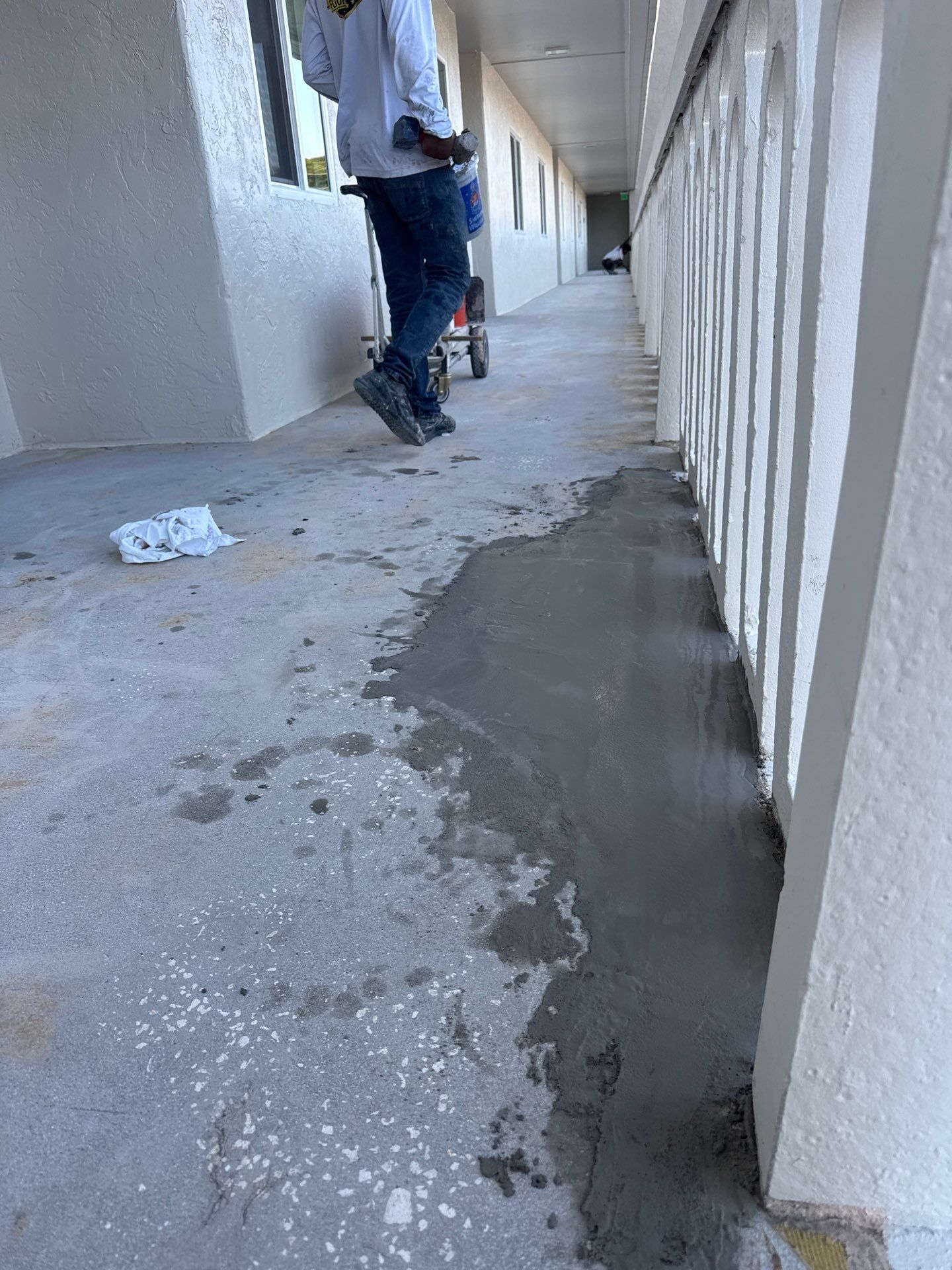 Major Condo Concrete Restoration & 'Shoreline' Flake Transformation by Performance Floors & Coating