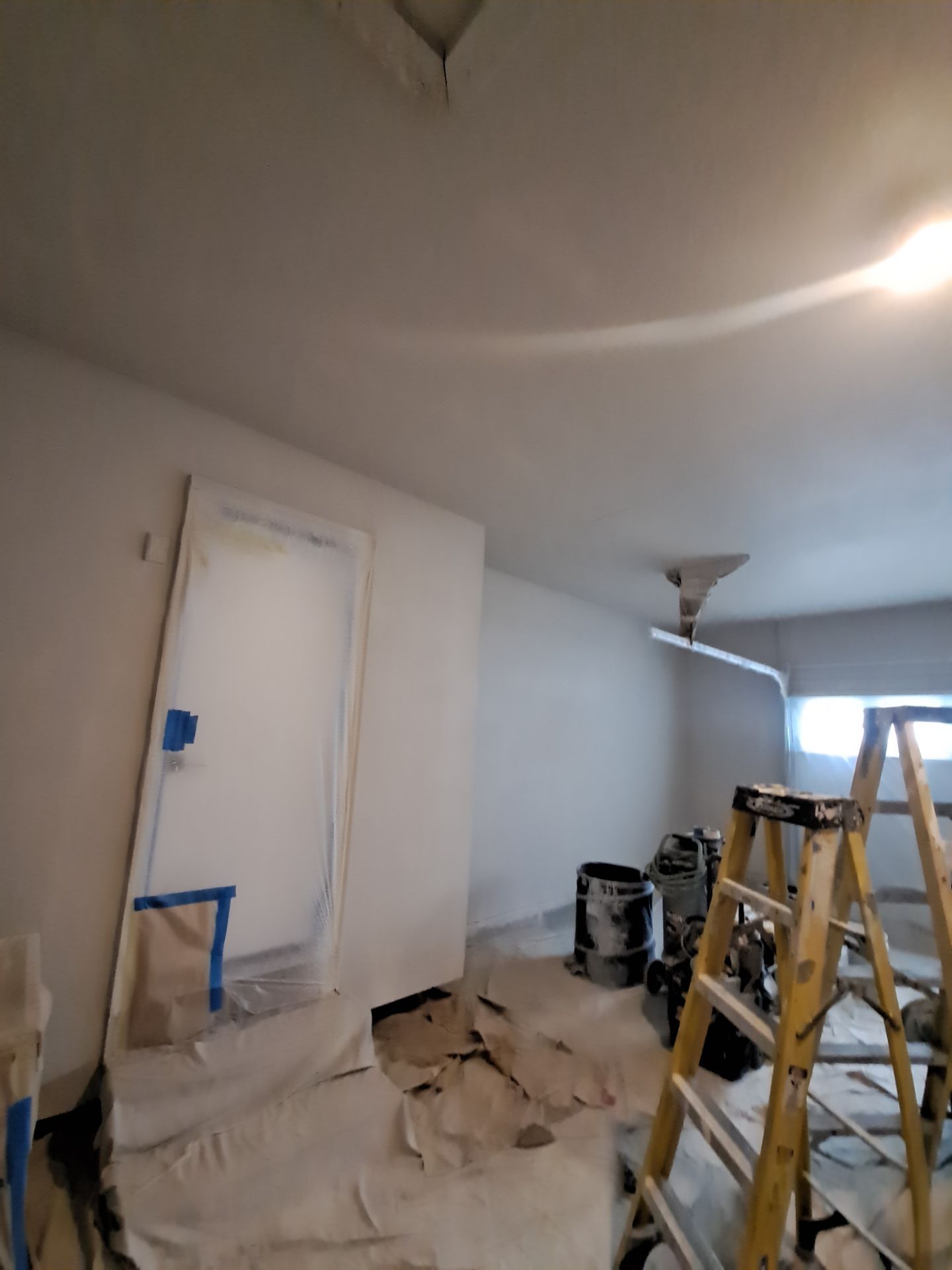 Garage dry wall repair/ re-texture, re-paint by Gordon Painting