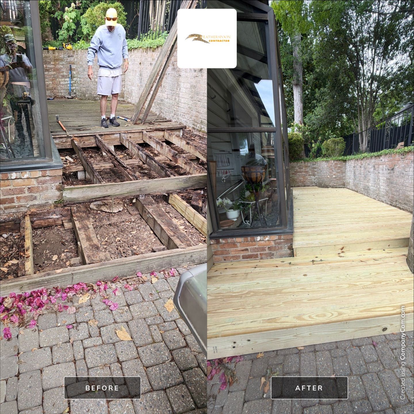 Custom Curved Deck Build – Residential by Billy Weatherspoon Contractor