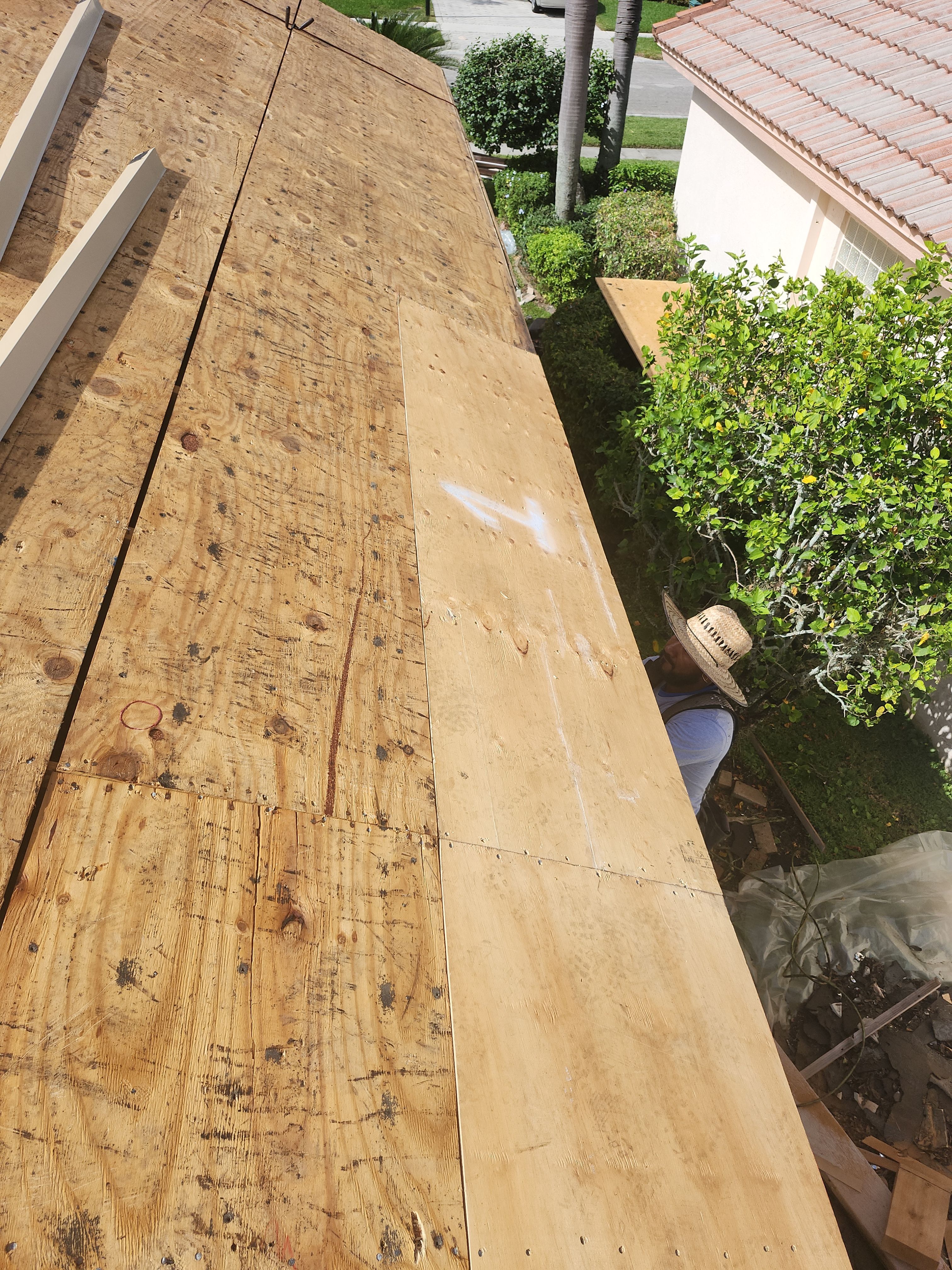 Concrete Tile Roof Replacement and Wood Decking Repair in Boca Raton by Aastro Roofing