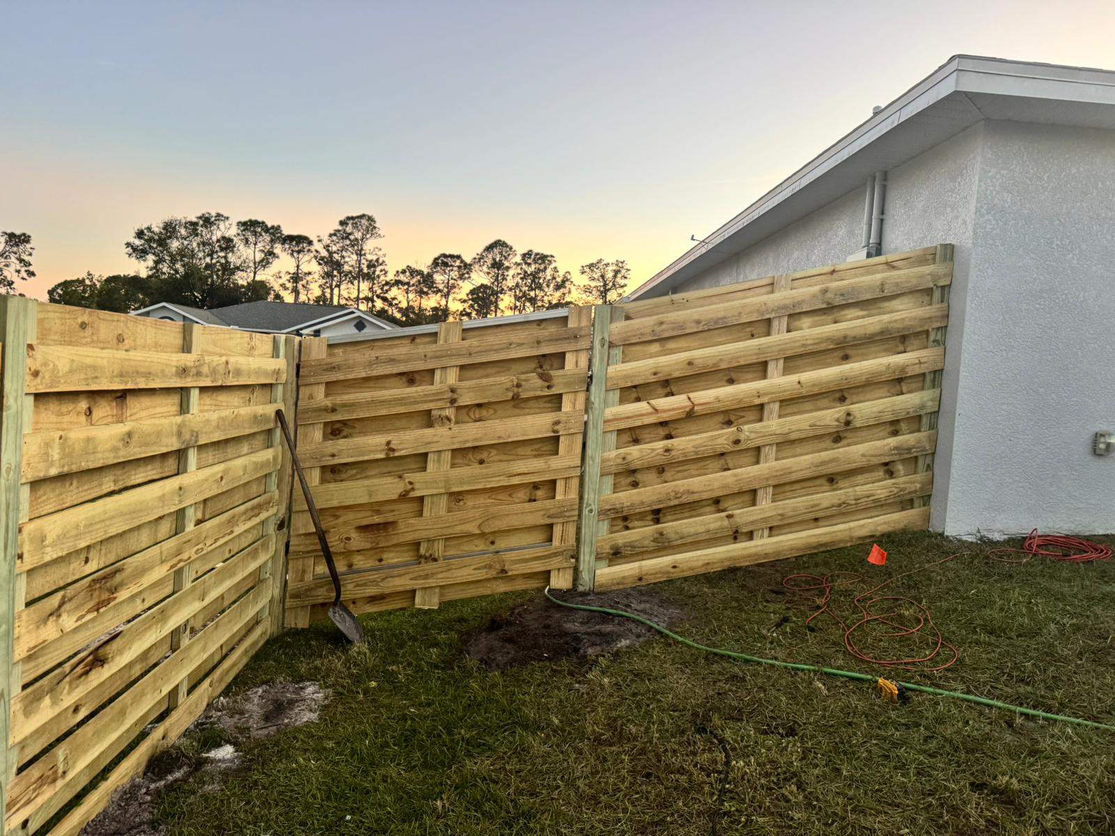 Horizontal Shadowbox Installation in Port Charlotte by True Fence LLC