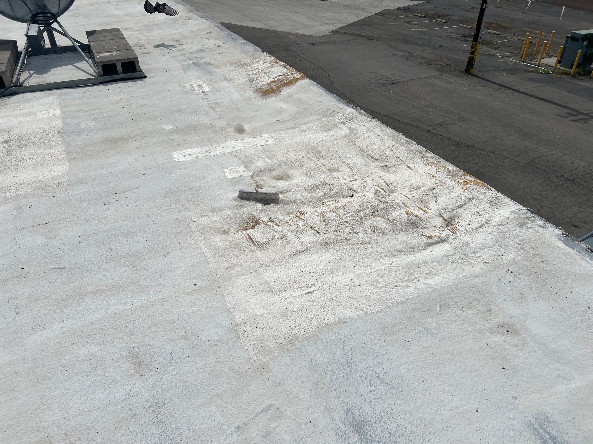 Foam Refurbish using Conklin Benchmark/PUMA XL coatings and spray foam by Straight Edge Roofing Inc