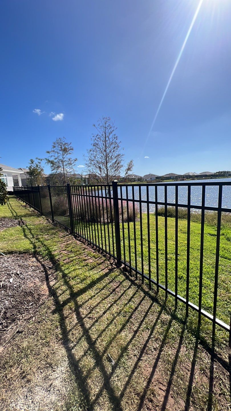 Aluminum Fence Installation using Black 3 Rail Aluminum Fence by Asap fence and gates, LLC