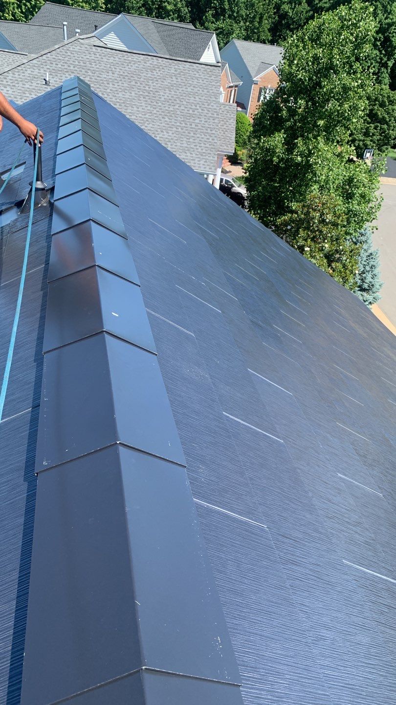 Tesla Solar Roof Replacement using Tesla Solar Roof V3 tiles by American Home Contractors
