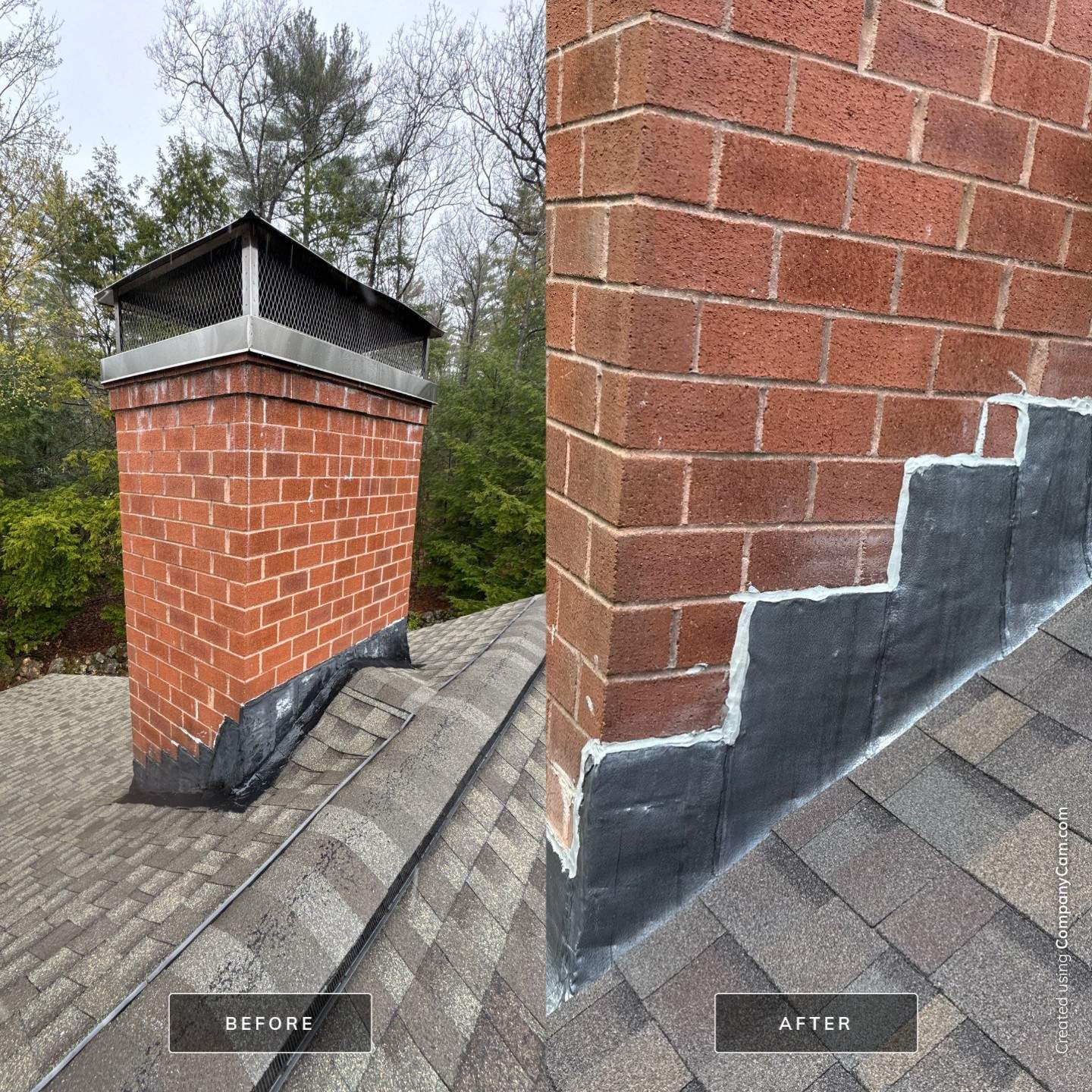 Teak Shingle Reroof Finished Through a Sudden Thunderstorm — Amherst, NH in Amherst, NH