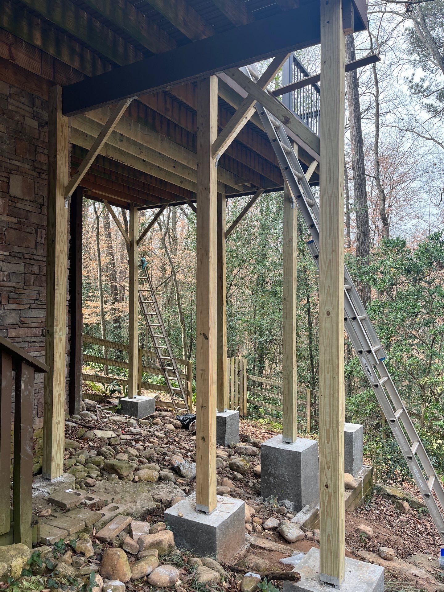 Timbertech Deck Resurface with Trex Transcends Drink Rail Install in Decatur, GA by Nelson Exteriors 
