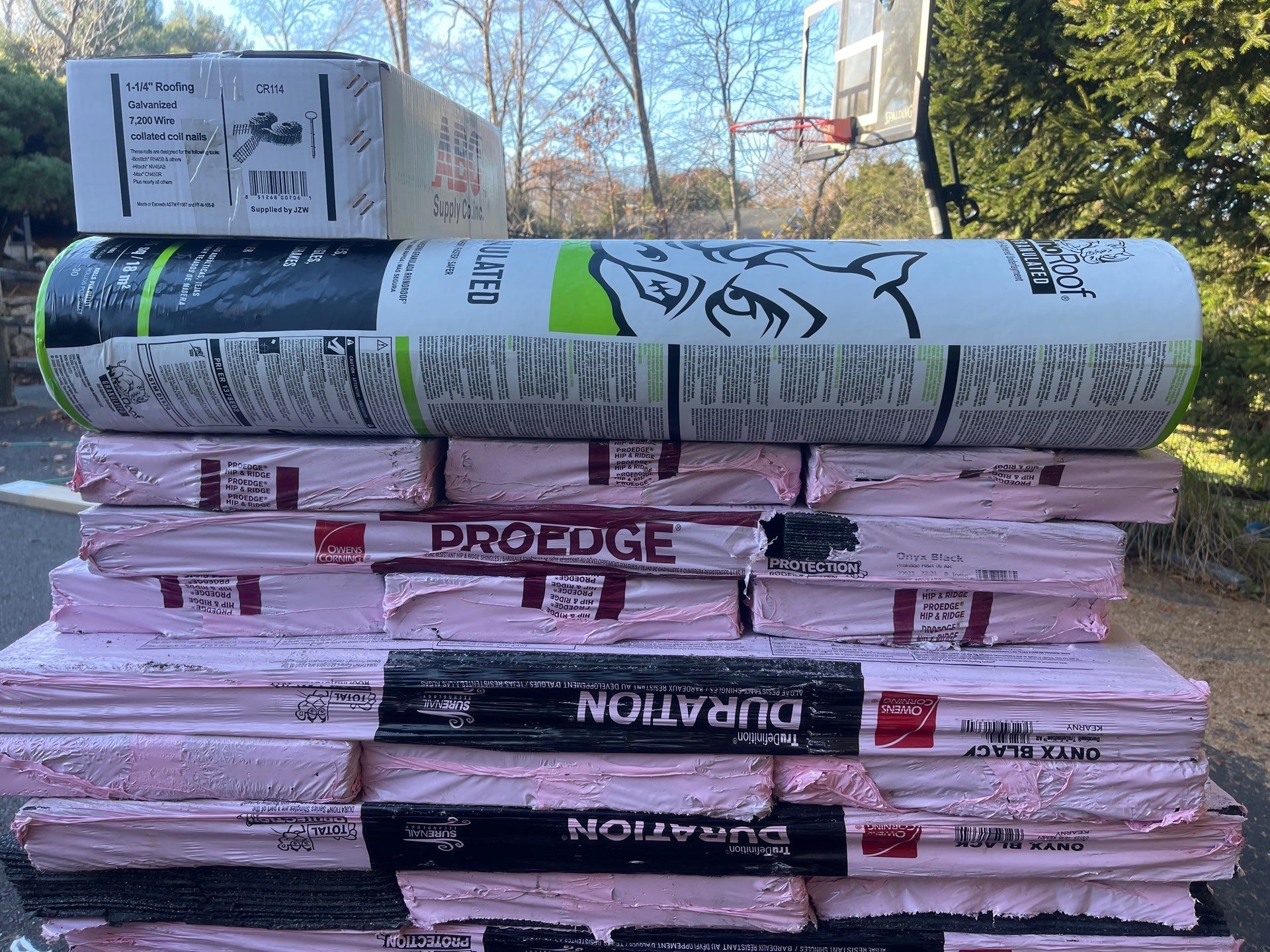 Residential Roofing Installation using Owens Corning TruDefinition Onyx Black by A Plus Exterior