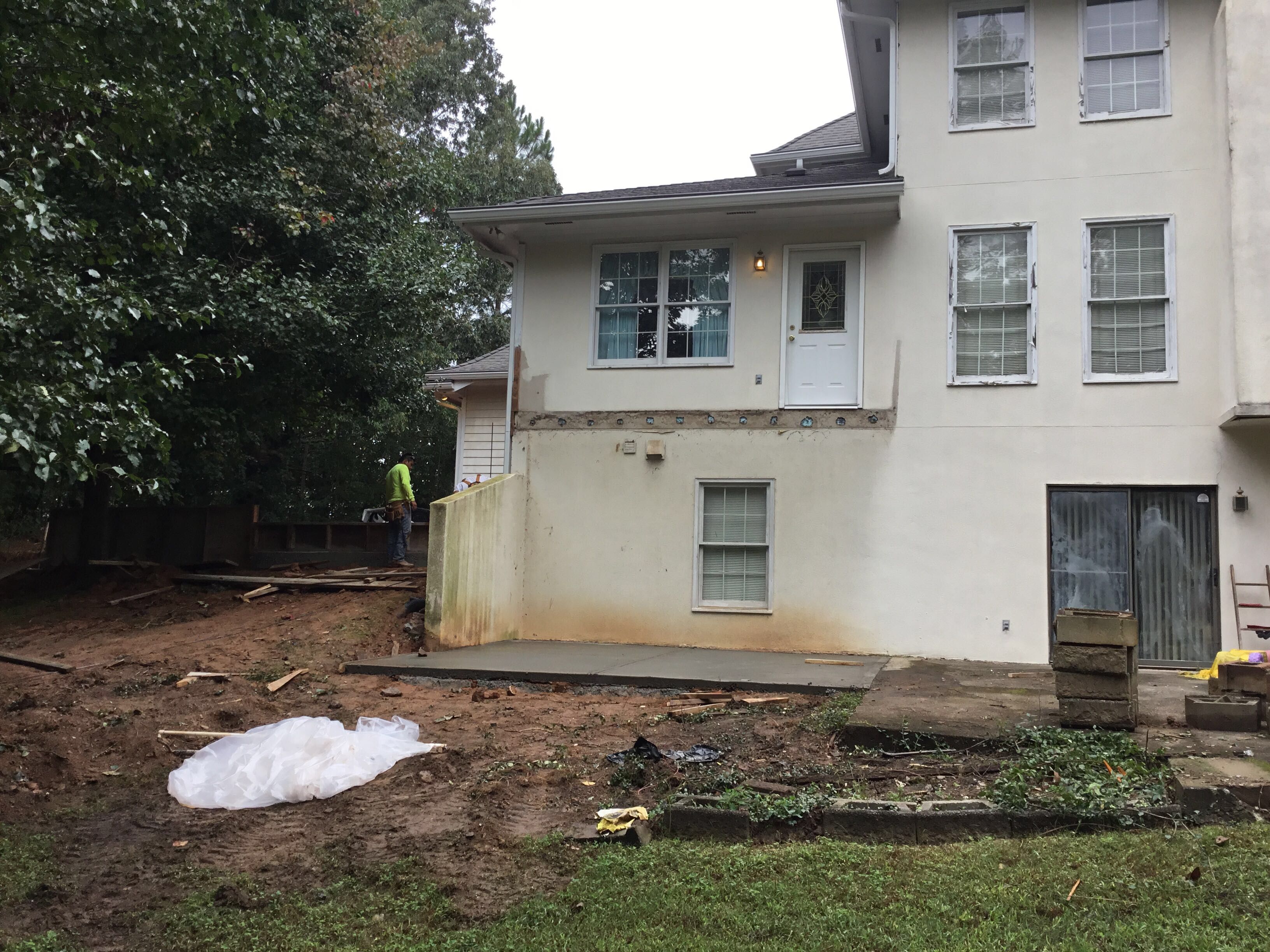 Elevated Composite Deck and Concrete Patio Installation in Atlanta by Swift Home Renovations