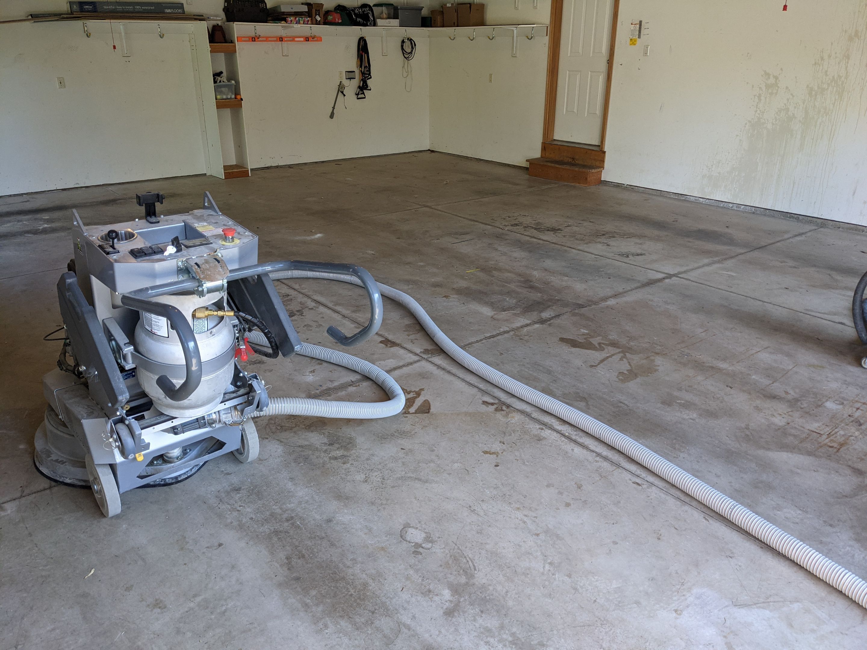 Garage Transformation using Pecan Coloway by Croc Coatings, LLC