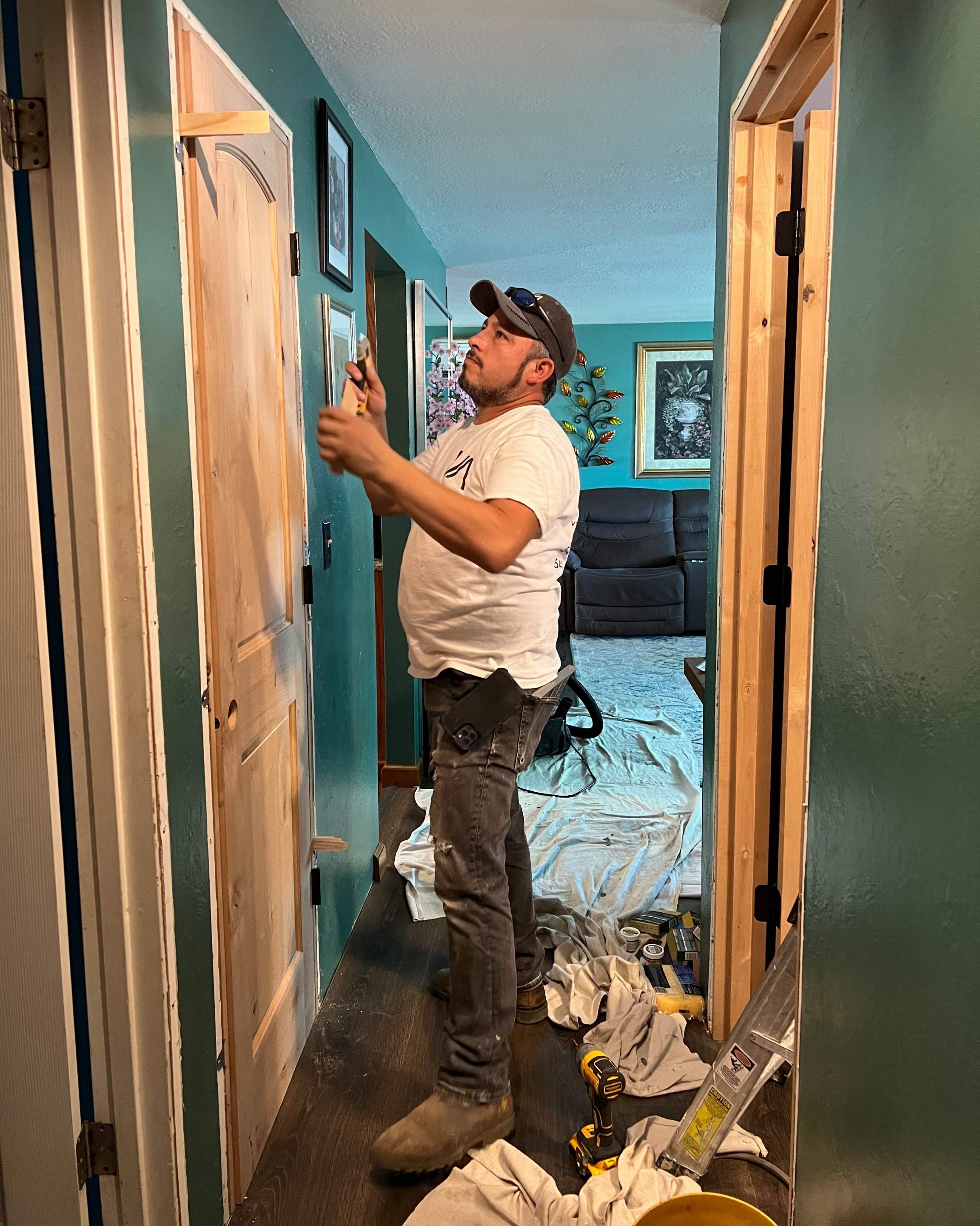 Door Stain Application by Villegas Remodeling, LLC