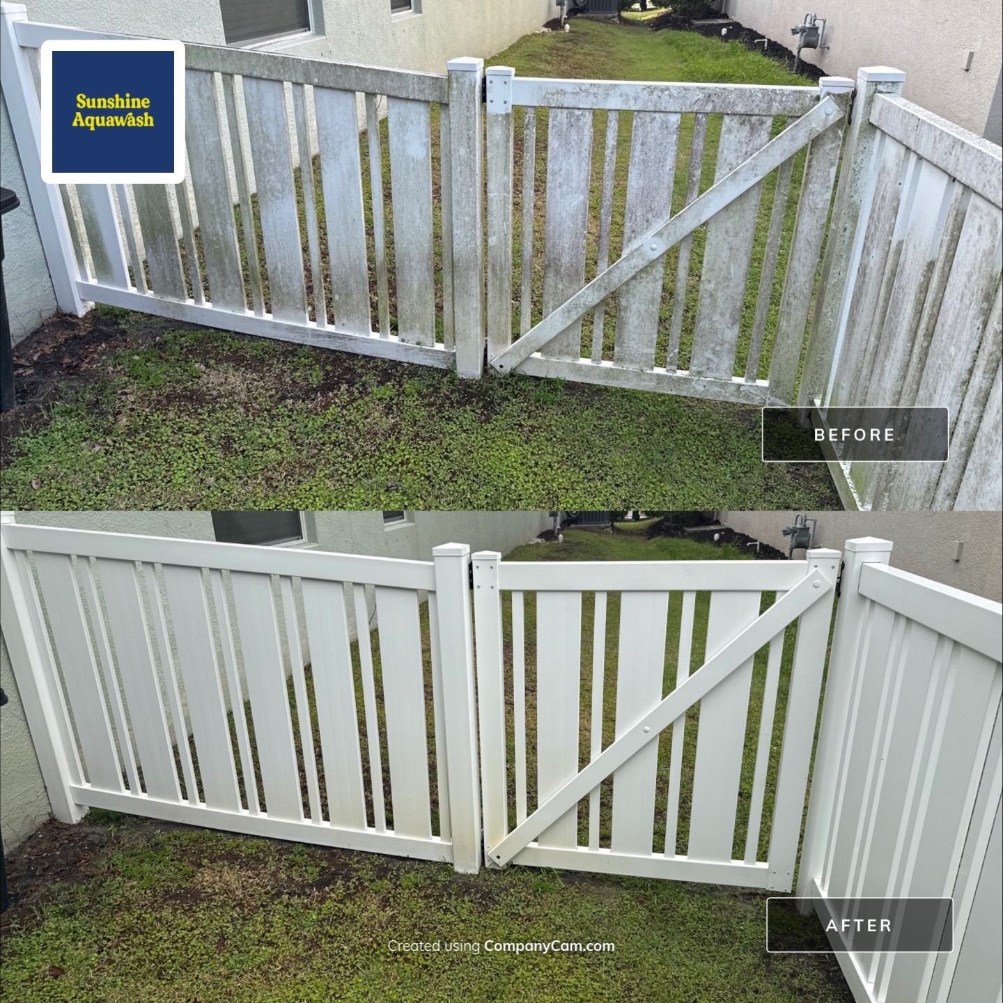 Vinyl Fence & Concrete Cleaning in Central Park at Lakewood Ranch, FL by Sunshine AquaWash