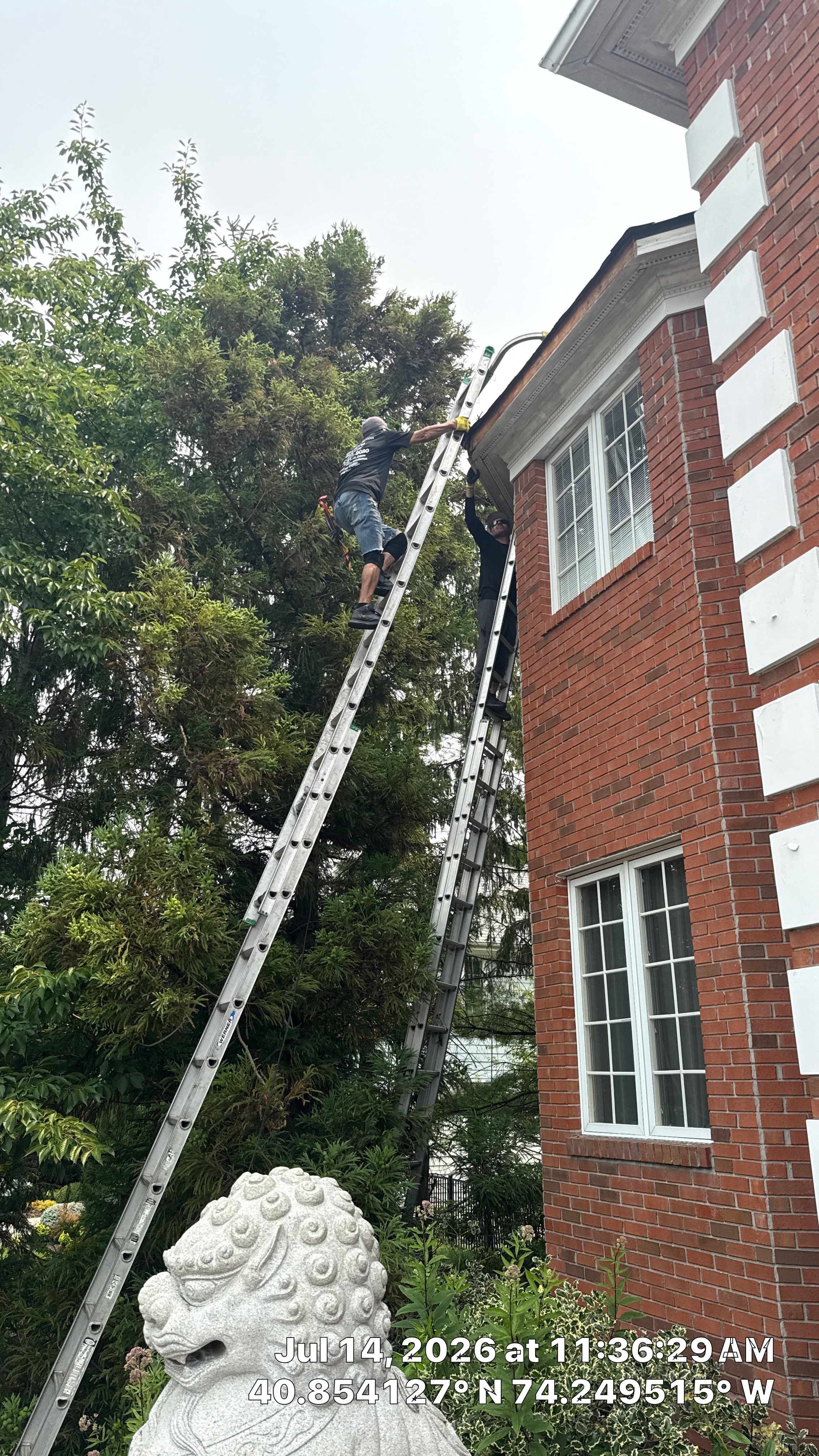 Soffit and Fascia Board Repair, Seamless Gutter Install Project in North Caldwell, New Jersey by NJ Home Maintenance Services