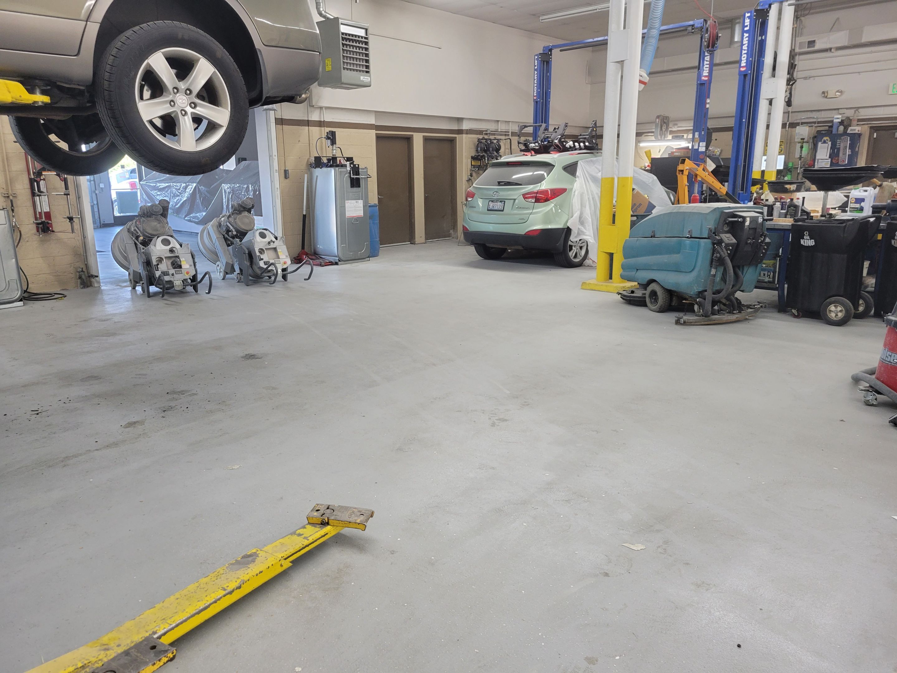 Commercial Floor Transformation using Penntek Shop Floor System by Croc Coatings, LLC