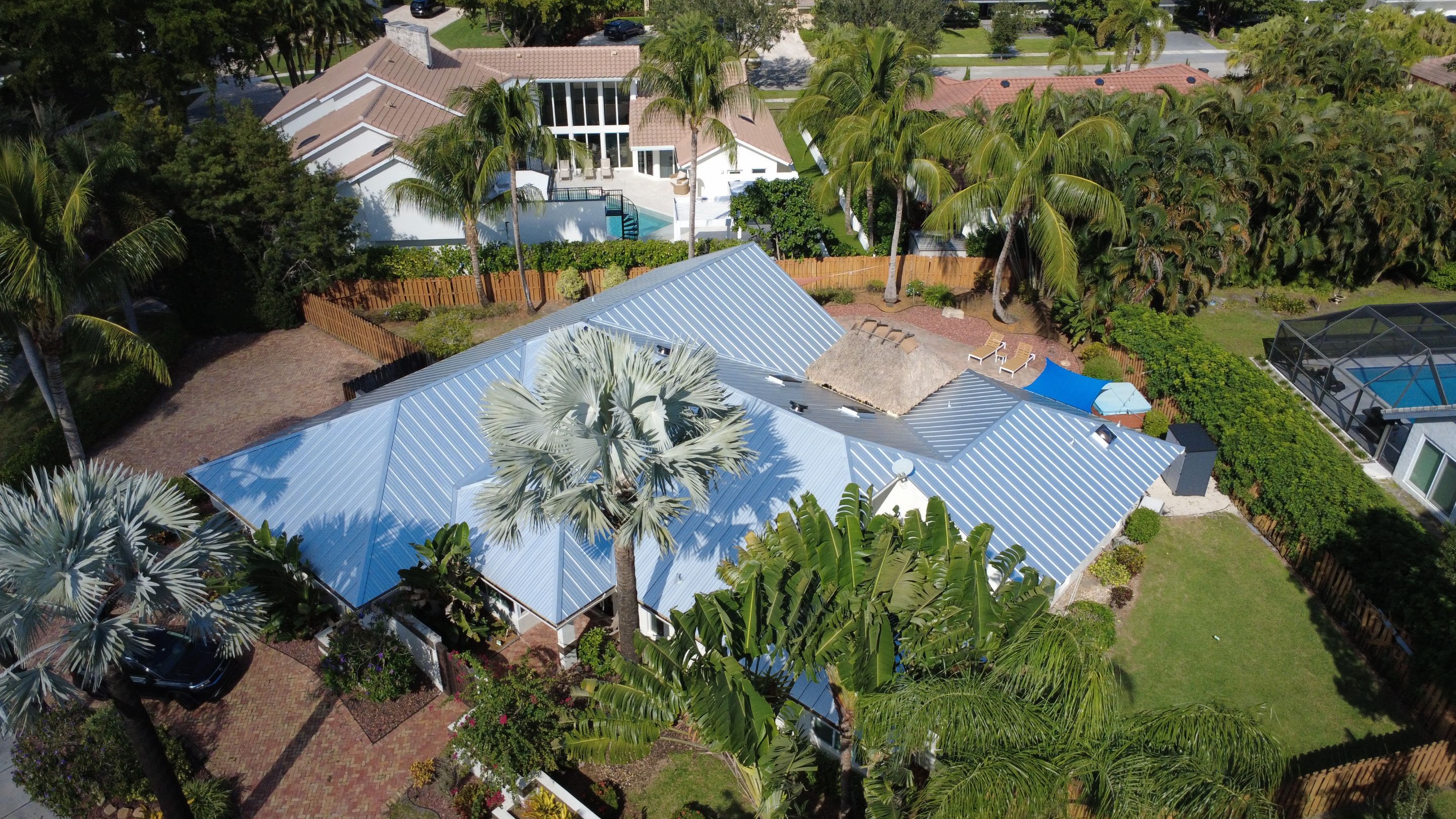 Residential Roofing Installation using 1" Nail strip metal roof by BLUES BROTHERS ROOFING