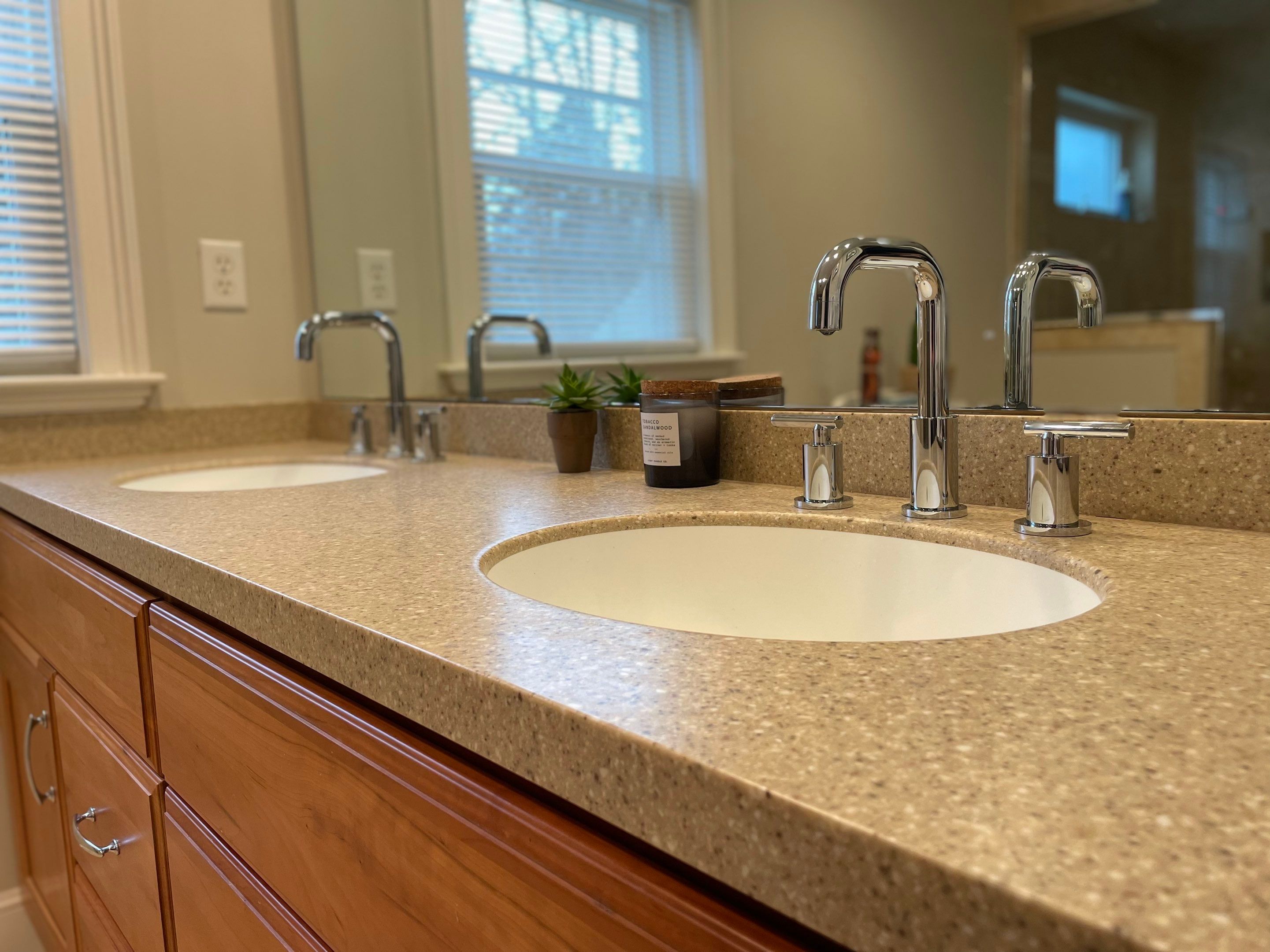 Bathroom Remodel using Customer Supplied Faucets by Stake Plumbing and Heating