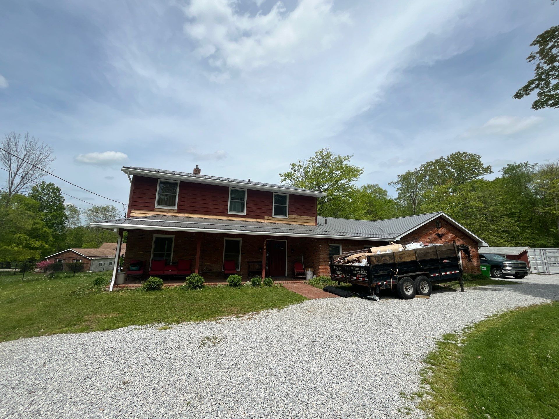 Metal Roof Installation, 6" Gutters and Cedar Siding Restoration by Pally Roofing