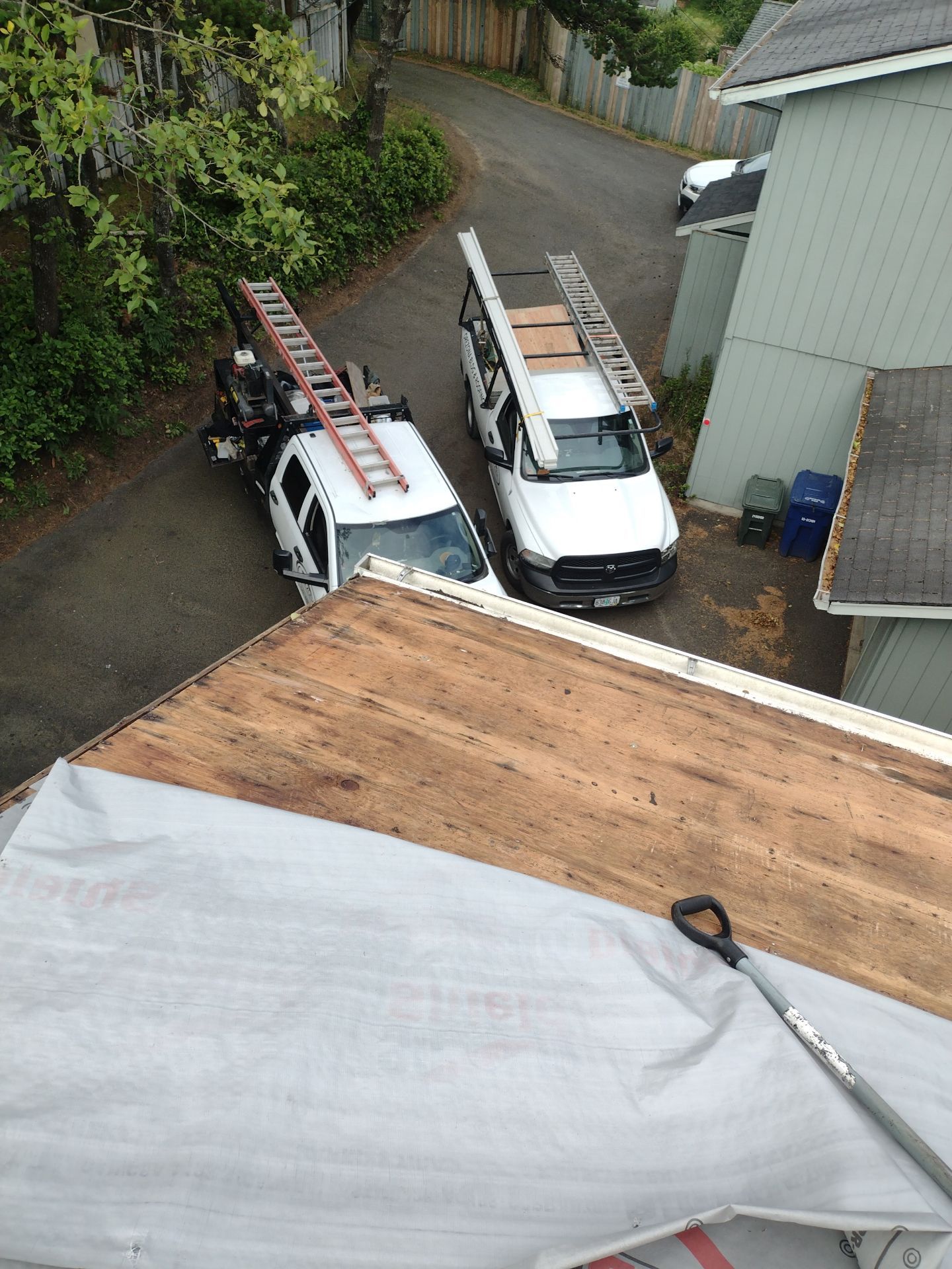 Residential Roofing Installation using Malarkey Highlander (Color: Midnight Black) by Orezona Building & Roofing Company, Inc.