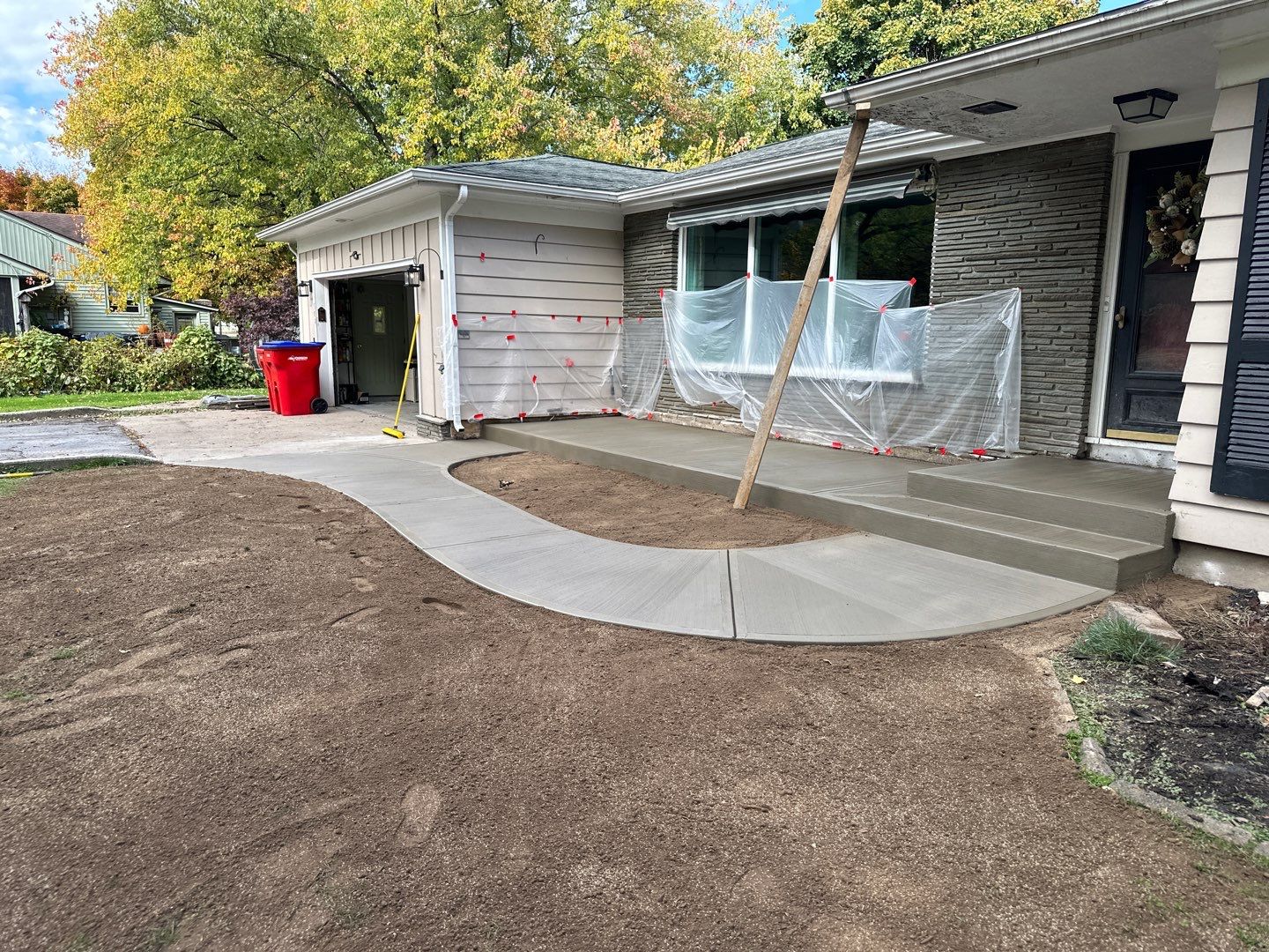 Broom Finish Porch and Walkway  by NG Masonry & Construction LLC