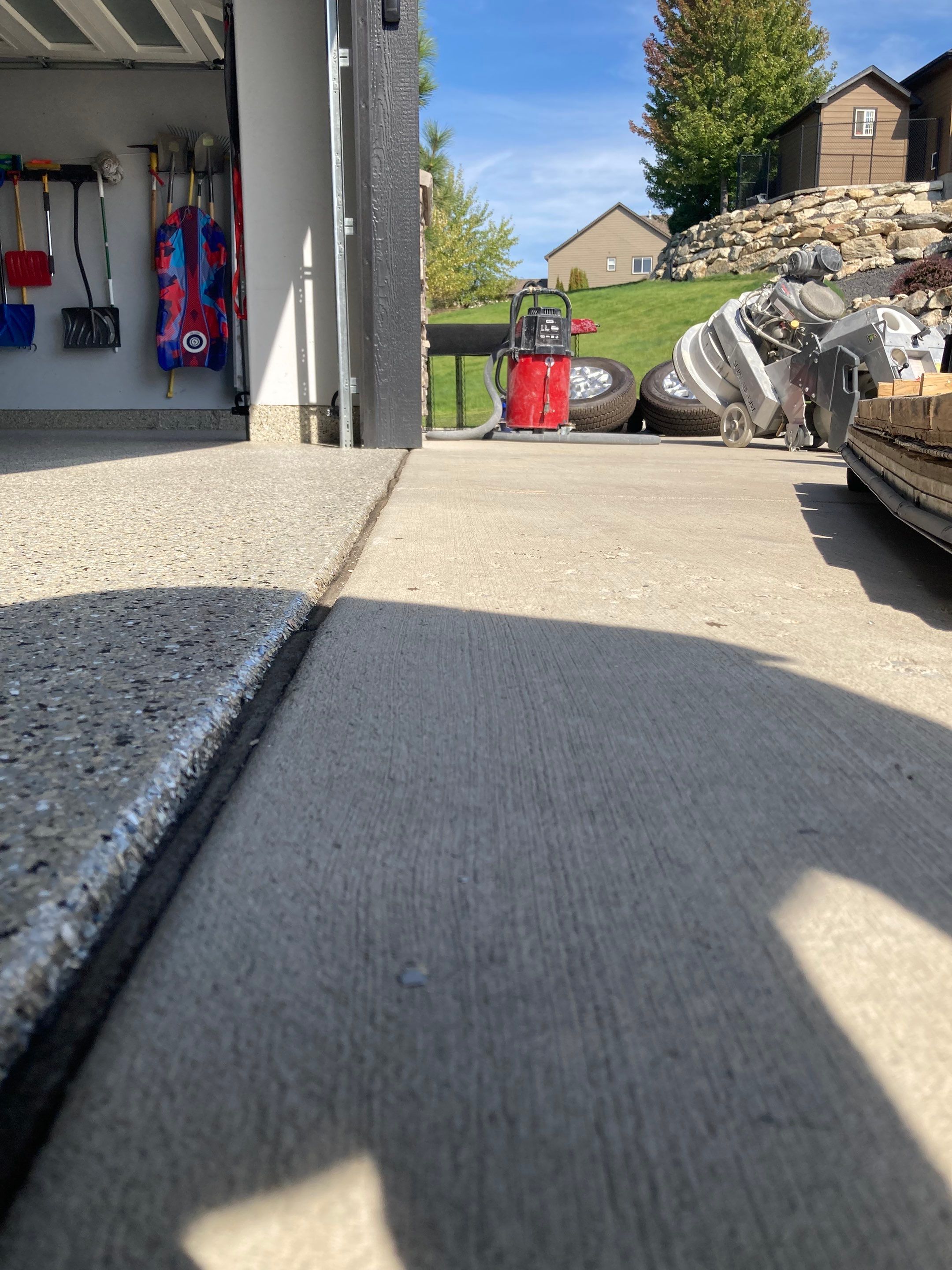 Driveway Transformation using Mediterranean Colorway by Croc Coatings, LLC